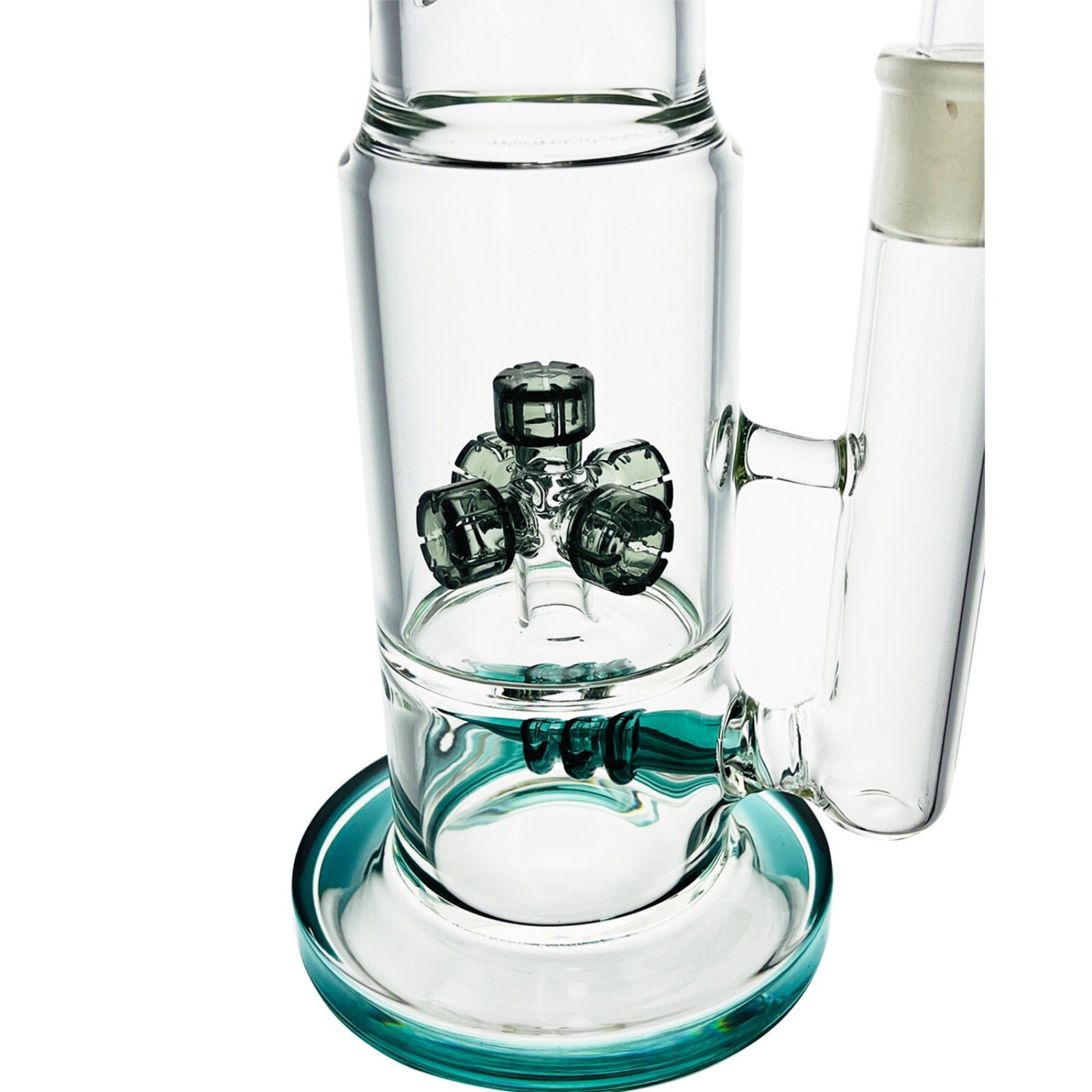 13'' Glass Heavy Bong Hookah Water Pipe Heavy Beaker 18mm Bowl in Blackish Green