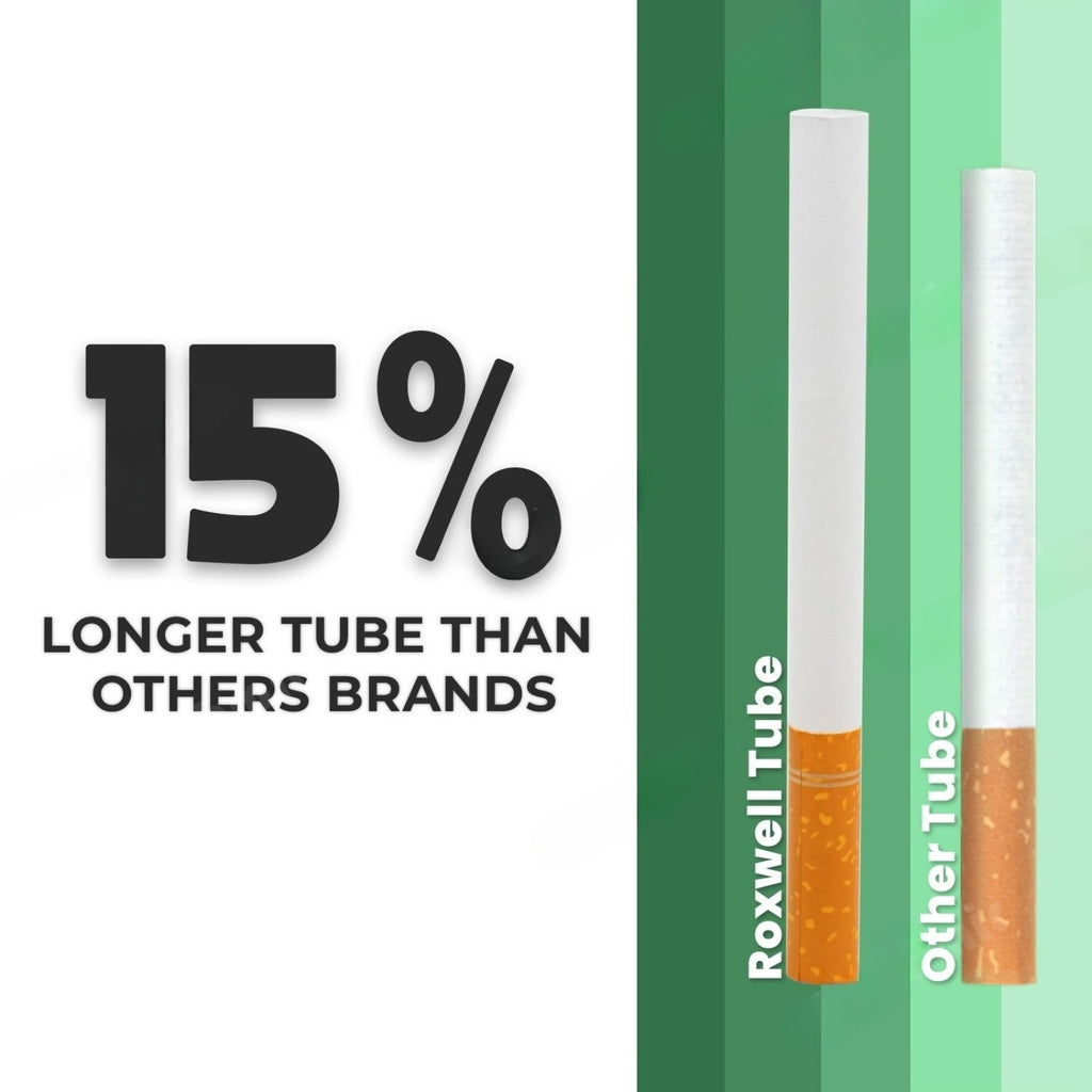 100mm Green Menthol Cigarette Tubes - 5 Pack 200 Count RYO Filter Tubes.