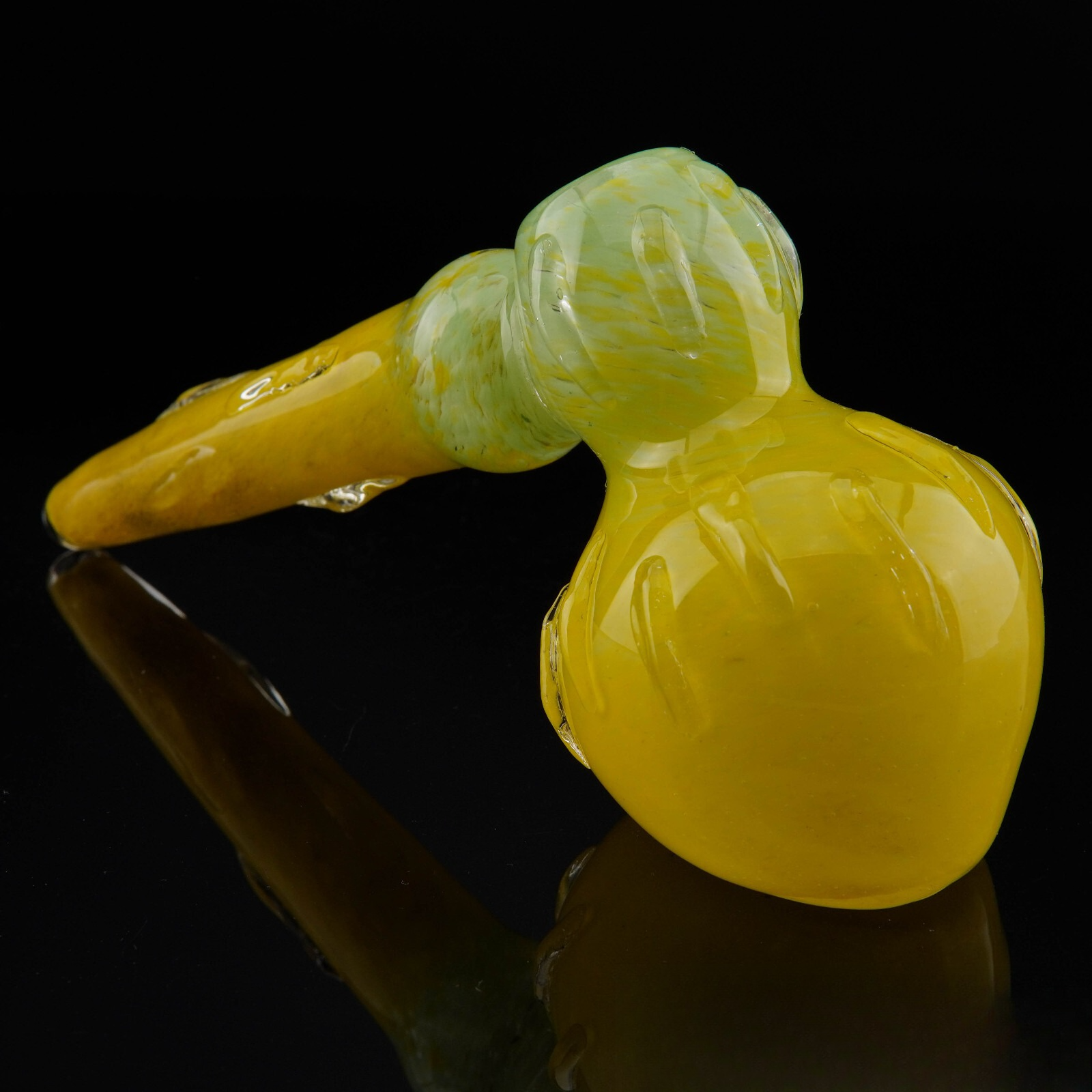 7½" Textured Hammer Bubbler Tobacco Smoking Pipe Collectible Glass Pipes.