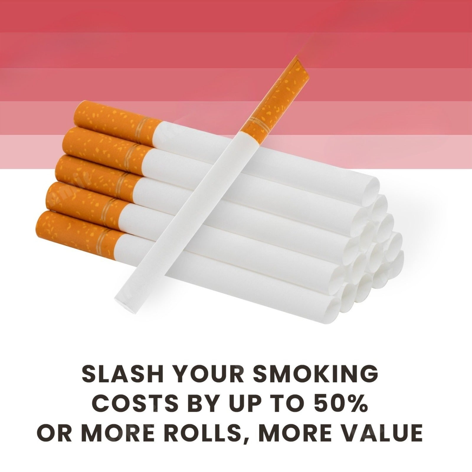 Cigarette Tubes 100s Size Red Original RYO Filter Tubes 200 Pack 1000 Ct