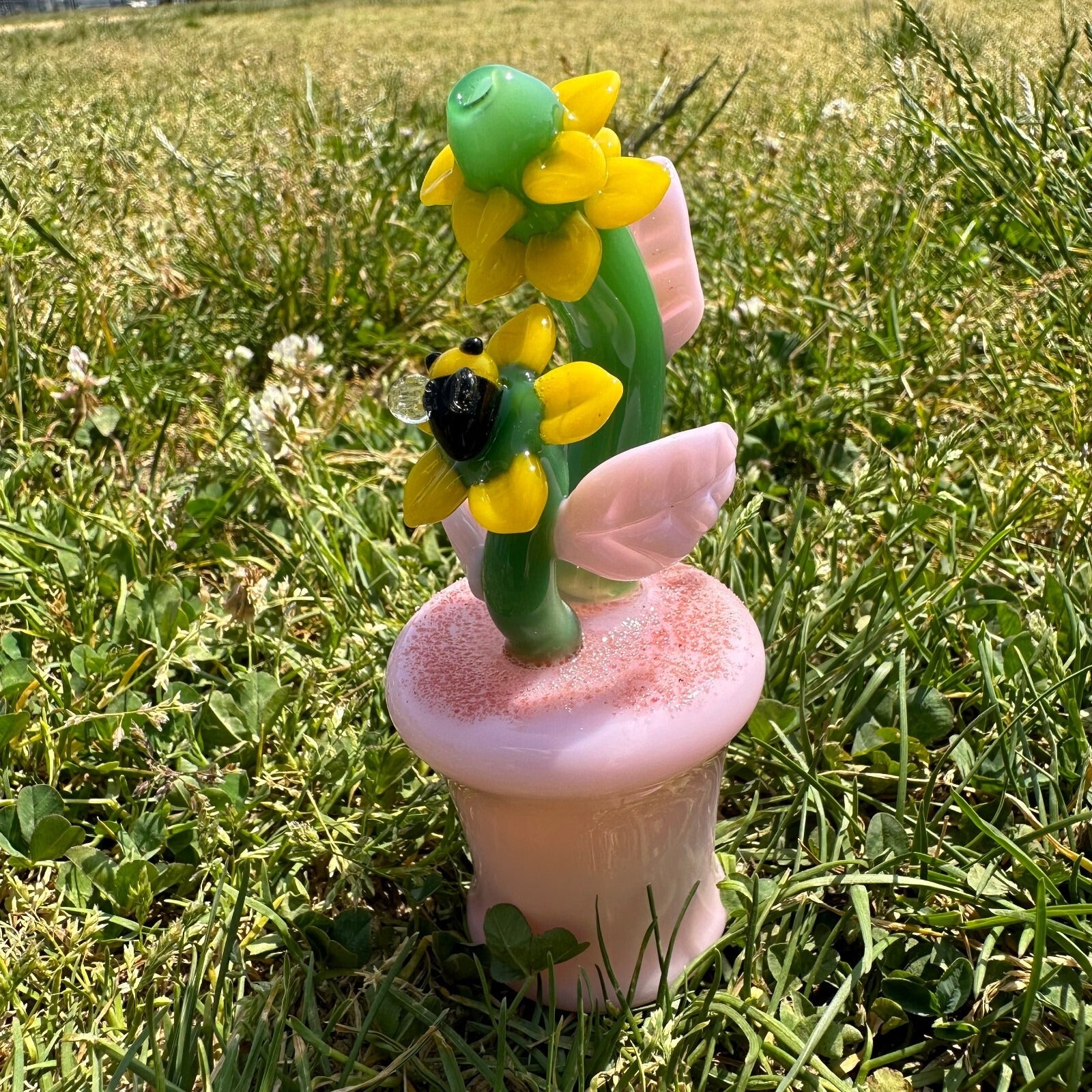 The Flowerpot Glass Pipe Smoking Bowl Hand Spoon Pipe Tobacco Smoke Bowl