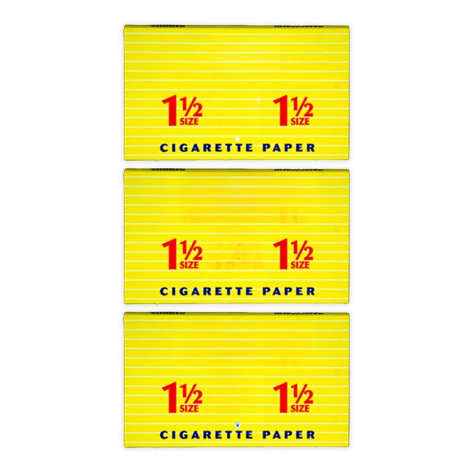 1 1/2 Rolling Papers 1.5 Size Cigarette Papers (3 Booklets)