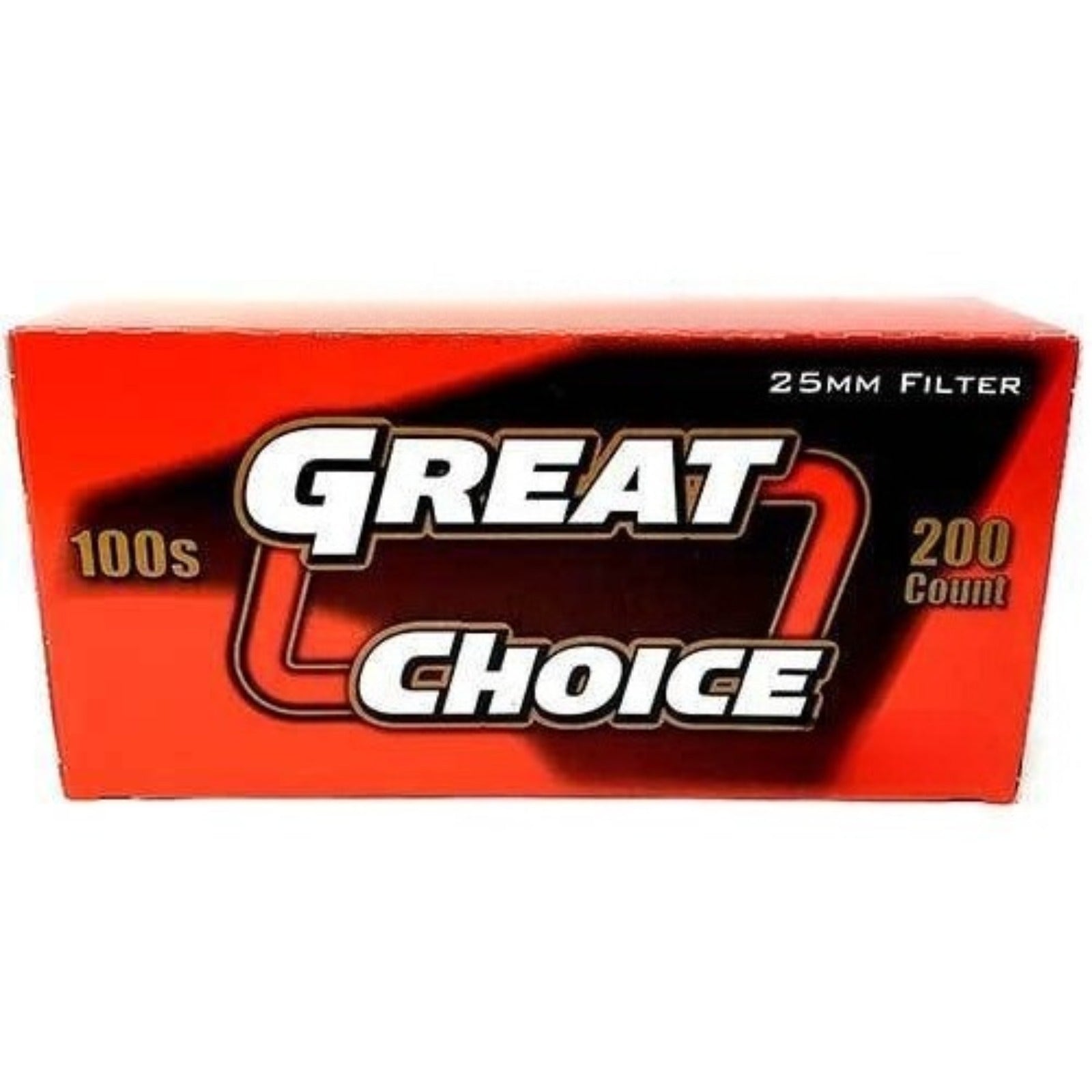 100mm Cigarette Tubes - Red - 200 Count [1-Box]