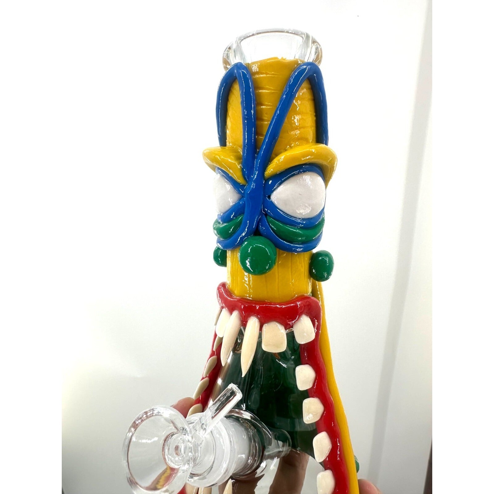 10in 3D Glass Bongs Smoking Glass Water Pipe with 14mm catcher High Quality