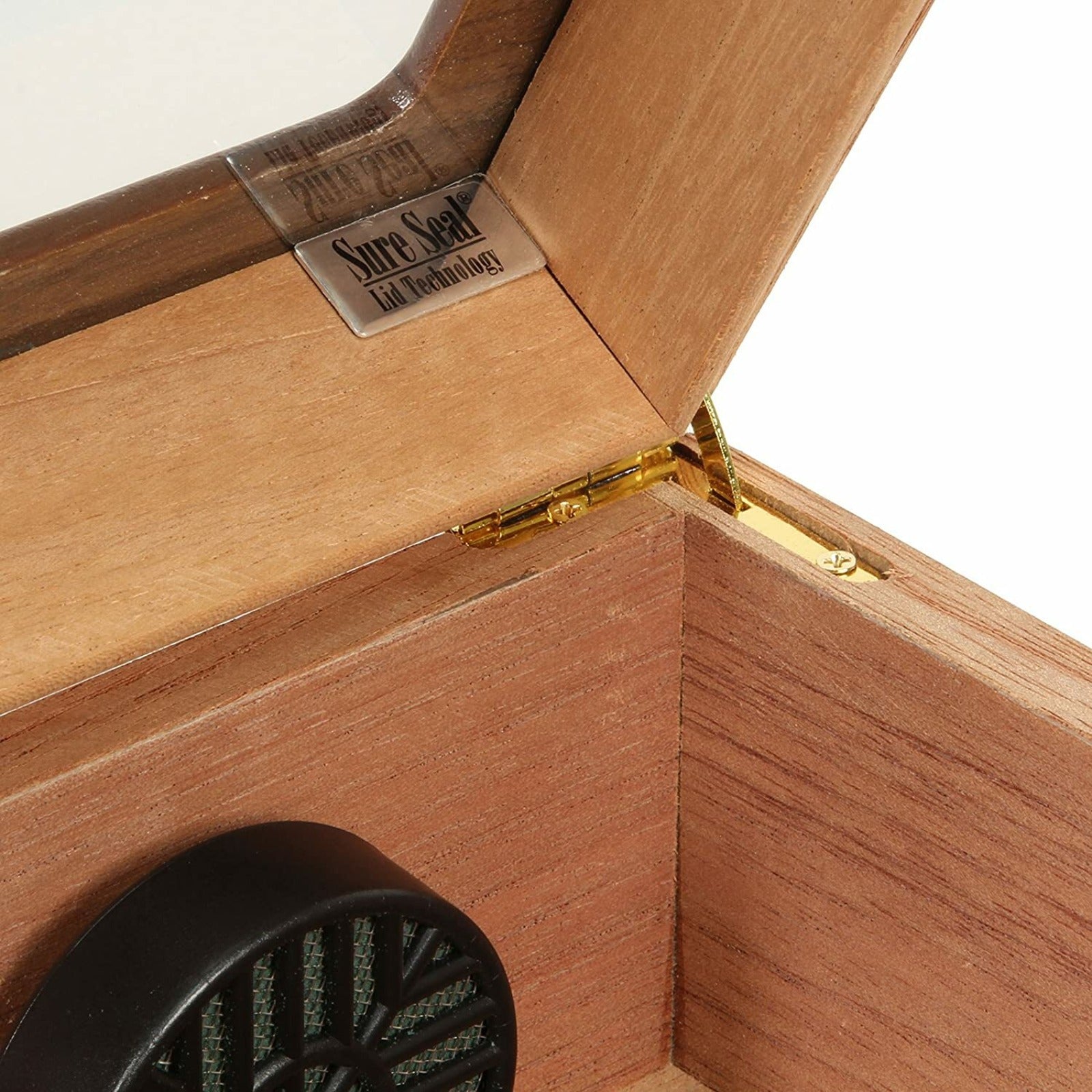 Humidor Small Cigar Humidor Wood Box, Capri with Glass top-Cedar Divider