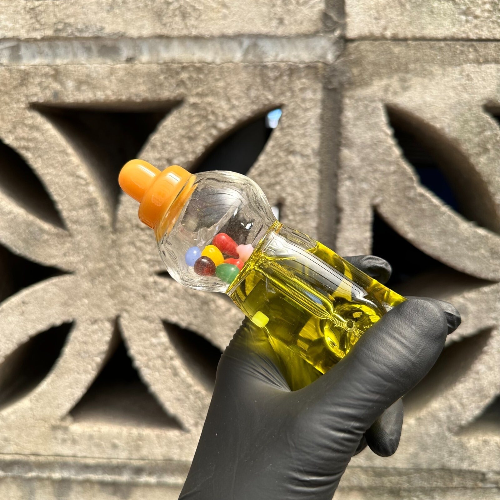 Milk bottle Glass Pipe Smoking Bowl Smoke Hand Spoon Pipe Tobacco Pipe