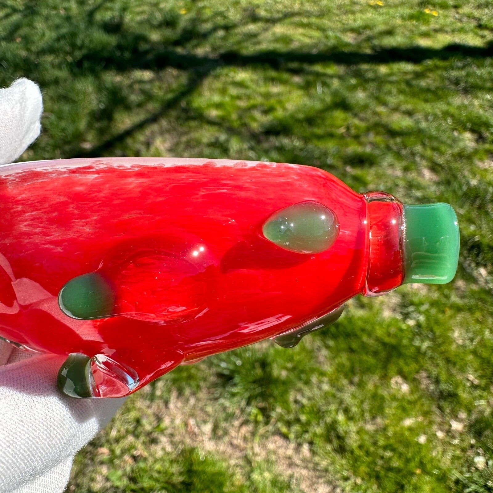 Handmde Dragon Fruit Glass Pipe Smoking Hand Spoon Pipe Tobacco Smoke Bowl