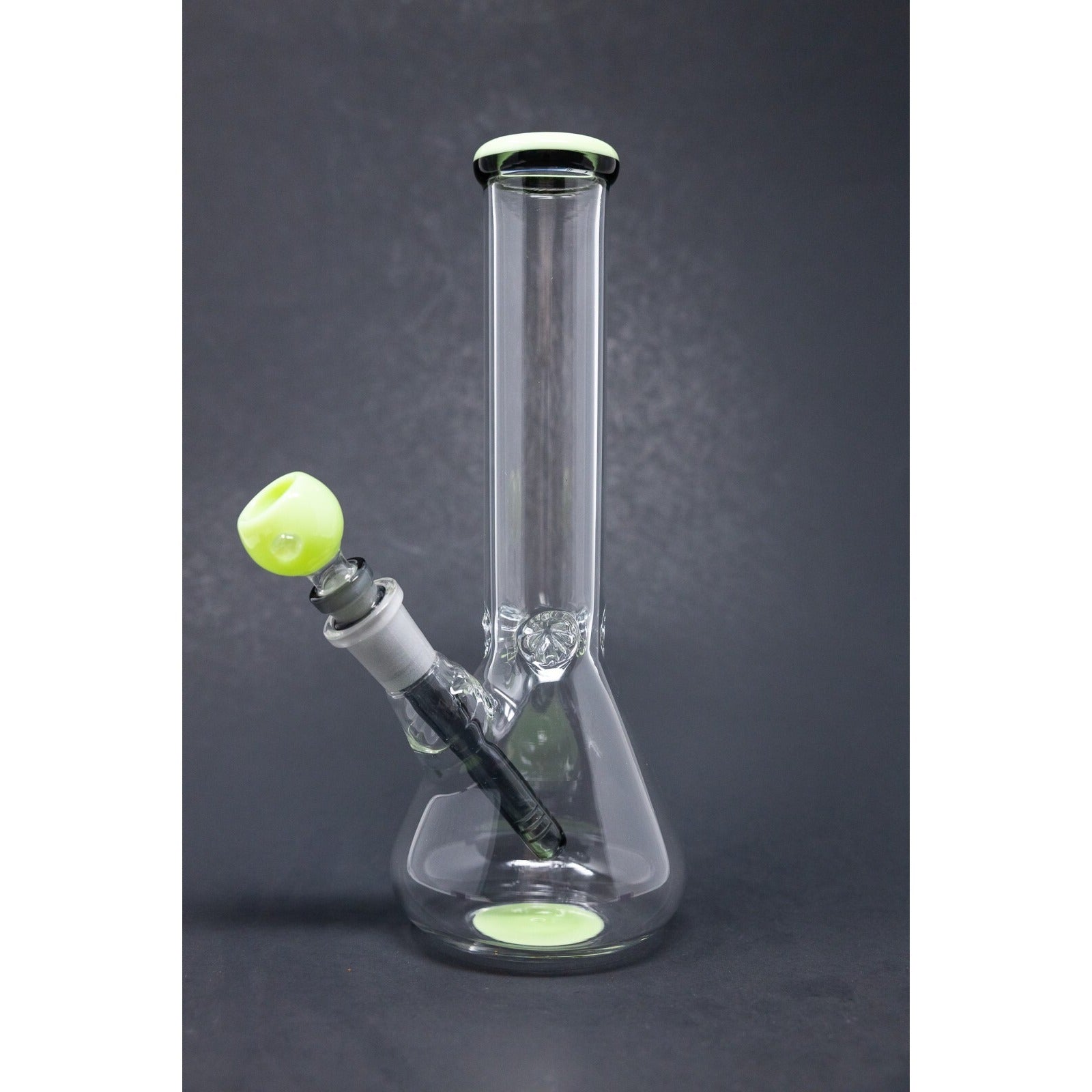 Hookah Water Pipe Glass 10" Milky Green Tobacco Beaker Bong w/ ICE catcher