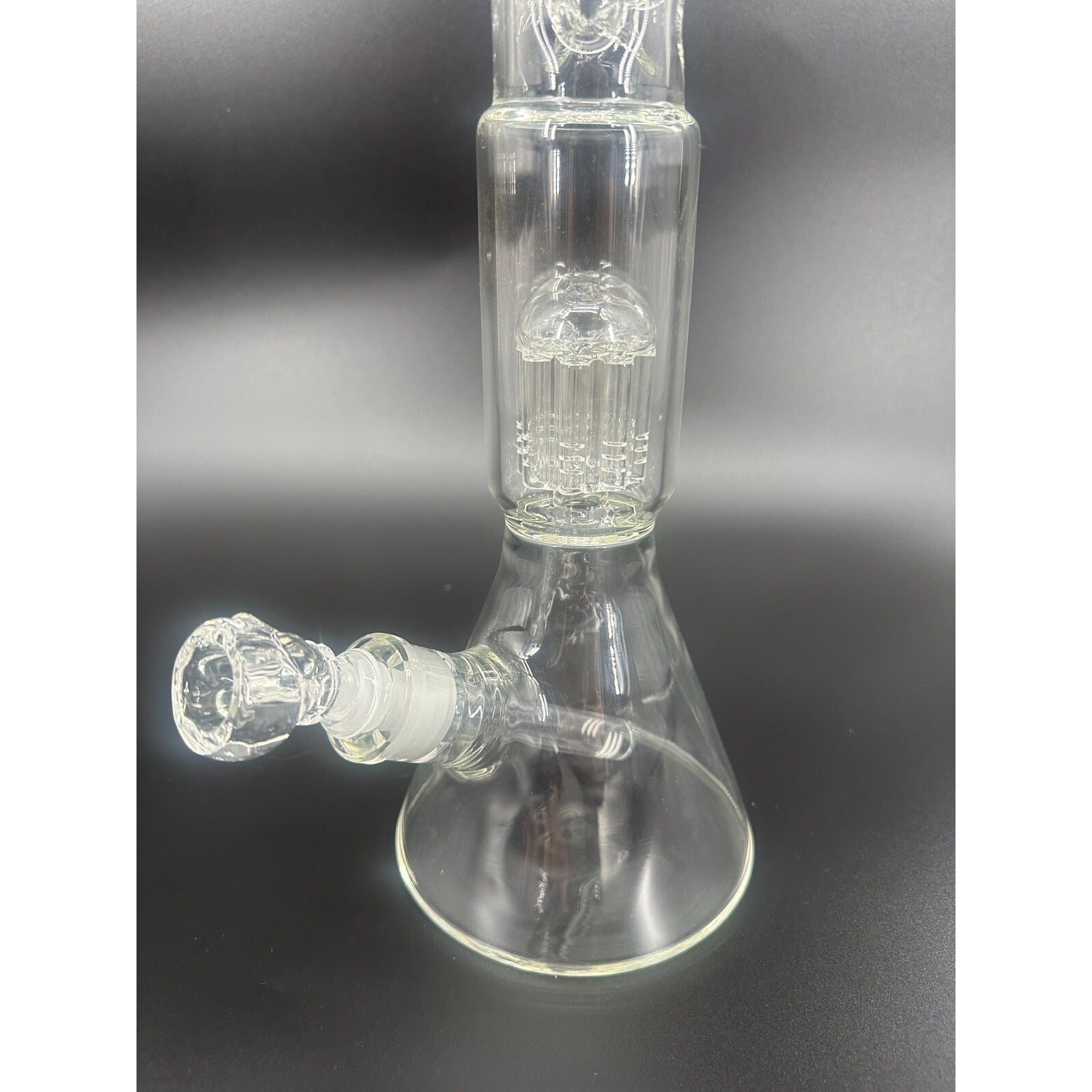 16" Heavy duty Clear Glass Bongs Smoking Glass Water Pipe with 14mm skull bowl