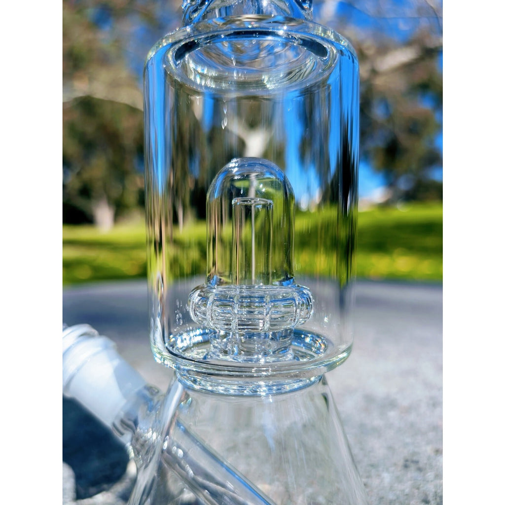 11" Blue Matrix Perc Premium Quality Glass Tobacco Smoking Water Pipe Hookah