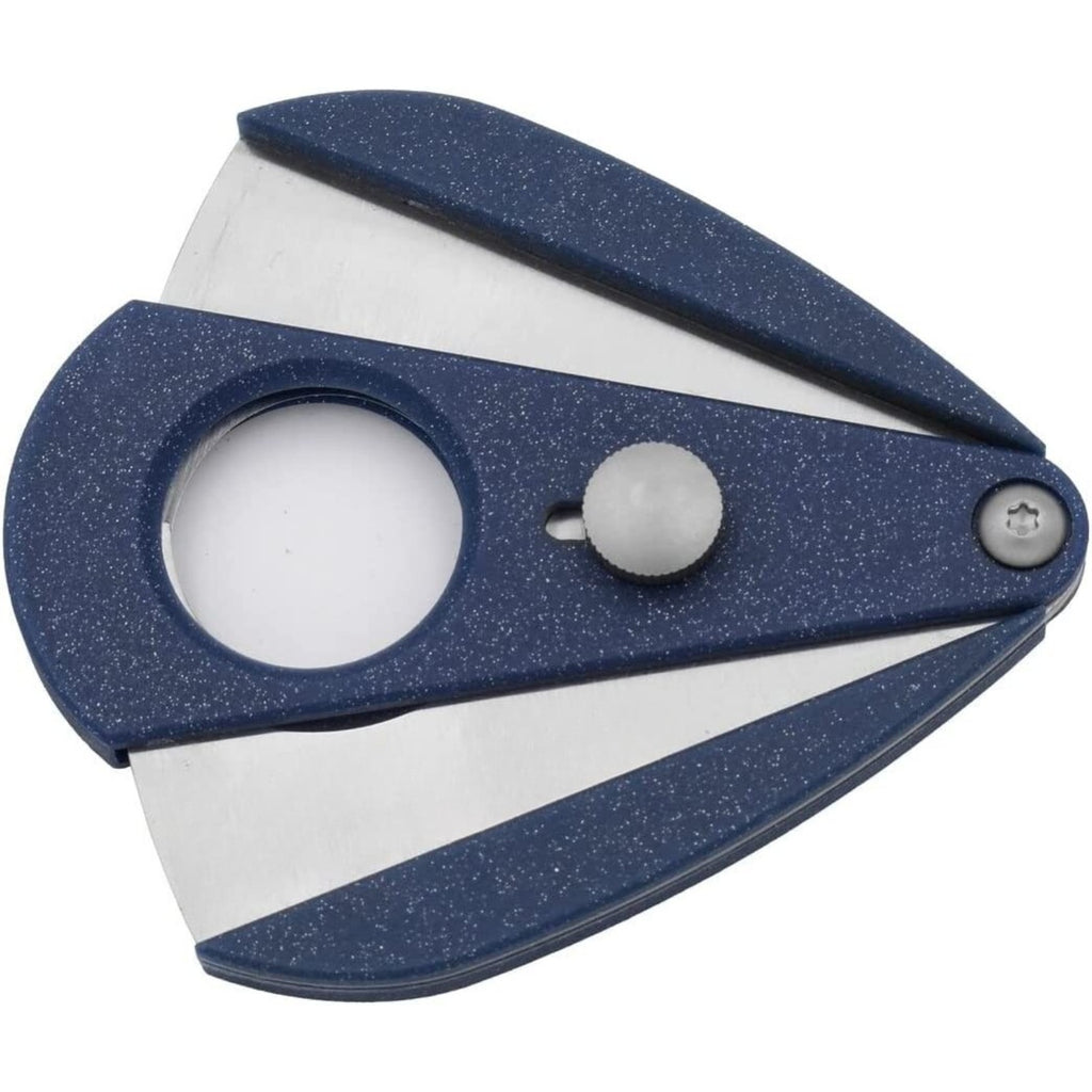 Xi2 Cigar Cutter, Spring-Loaded Double Guillotine Action Blue
