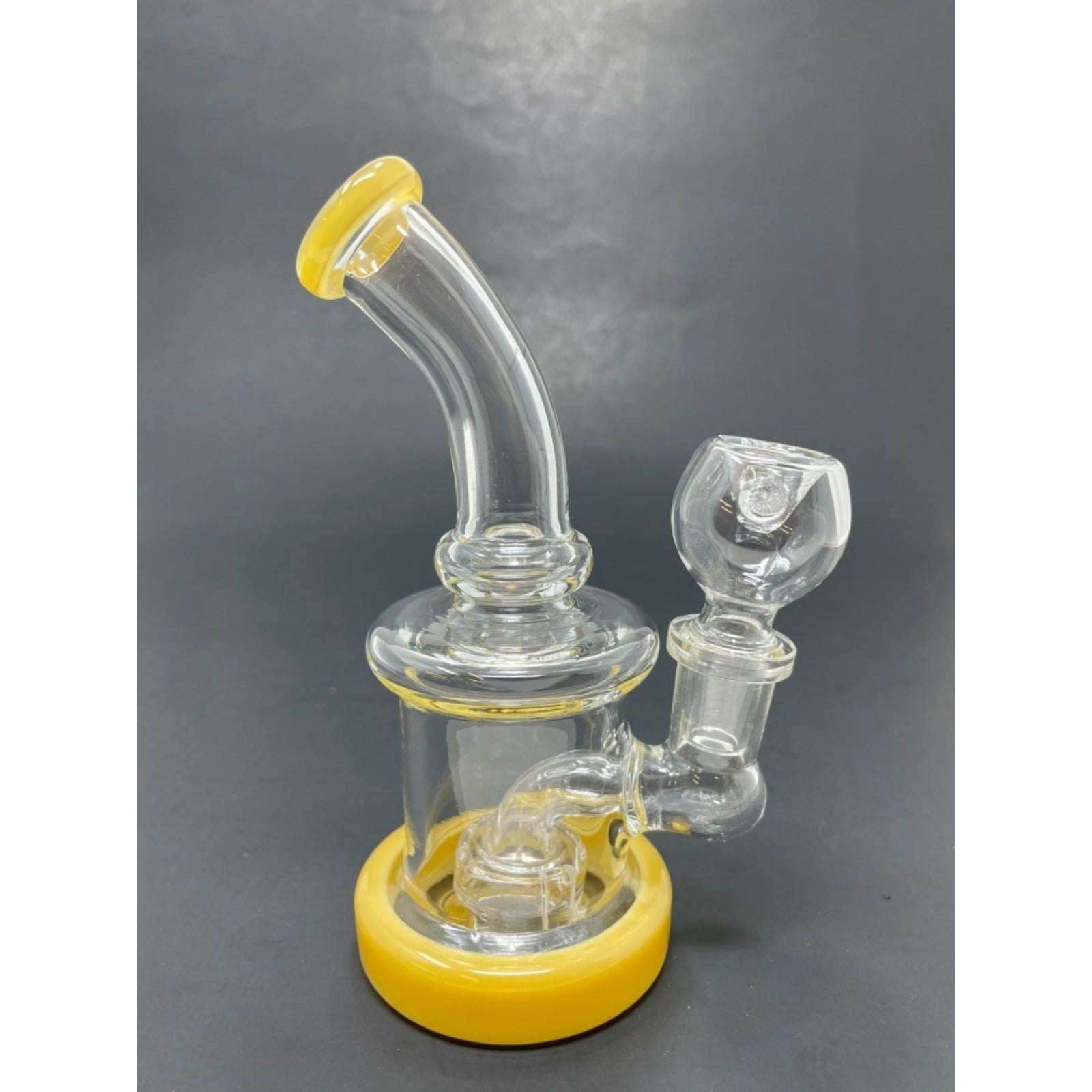 Hookah Water Pipe Glass 5.5" Yellow Mini Single Percolator Tobacco Bong