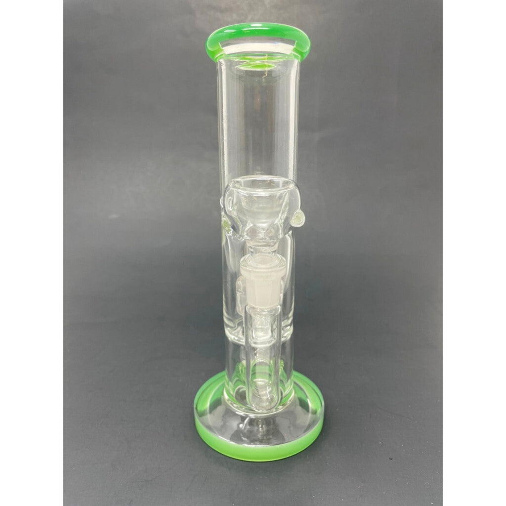 Hookah Water Pipe Glass 8" Tobacco Green Classic Shooter Bong w/ Percolator