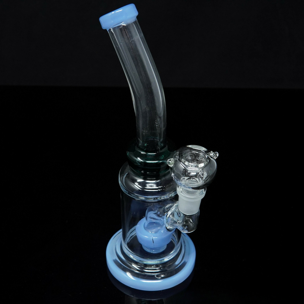 8.5” Jade Bend Single Discs Hookah Water Pipe Tobacco Smoking Pipe