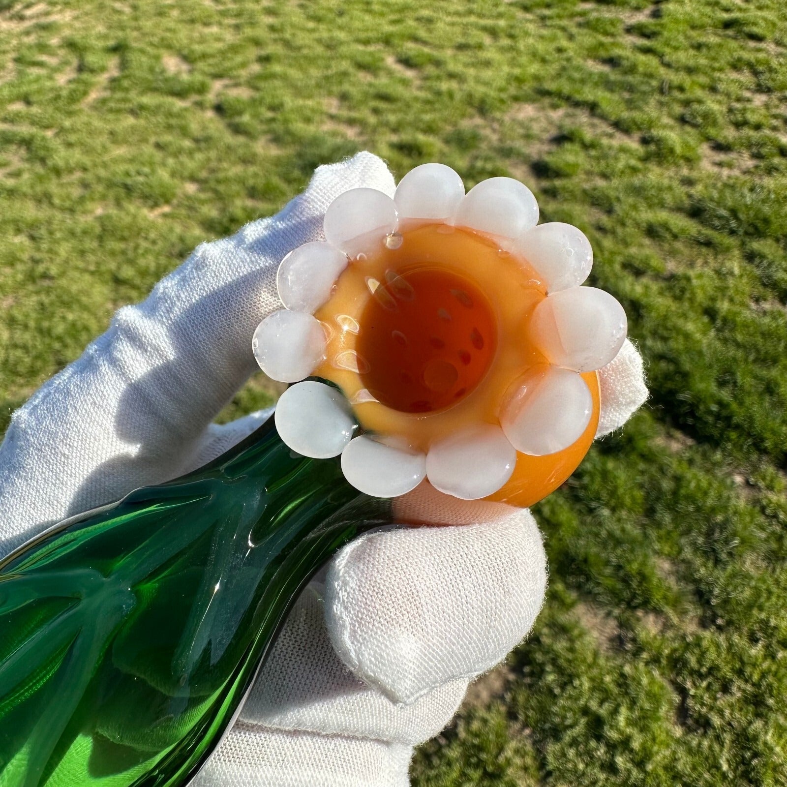 The Sunflower Glass Pipe Smoking Hand Spoon Tobacco Bowl