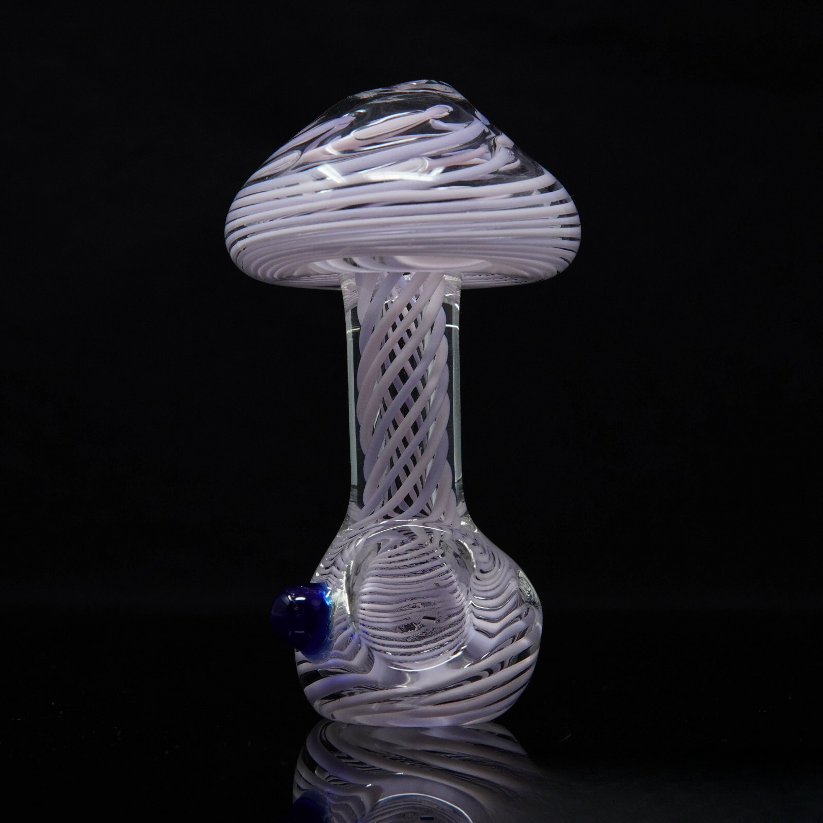 4" Neon Line Mushroom Shape Tobacco Smoking Pipe Thick Collectible Pipes.