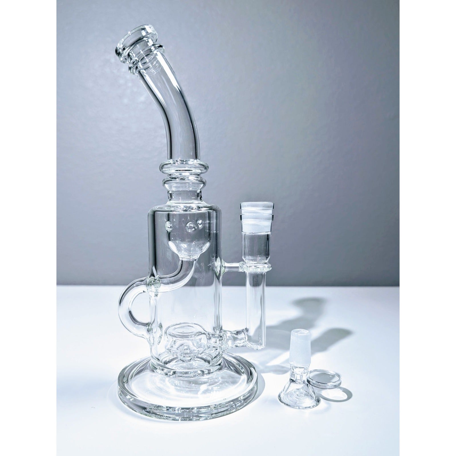 10" Premium Clear Klein Recycler Tobacco Smoking Water Pipe Hookah Bubbler Bong