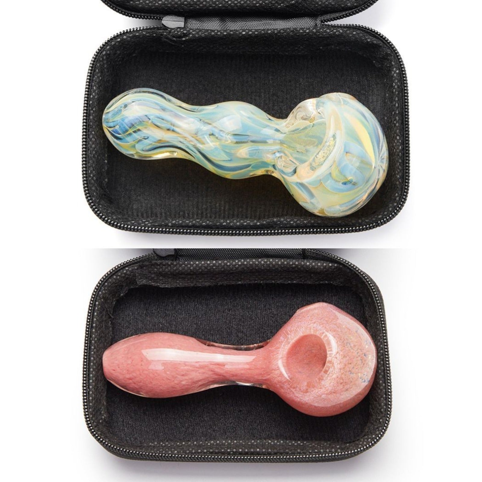 ( Pack of 2 ) 4" Tobacco Smoking Glass Pipe Collectible Handmade Pipes with Box