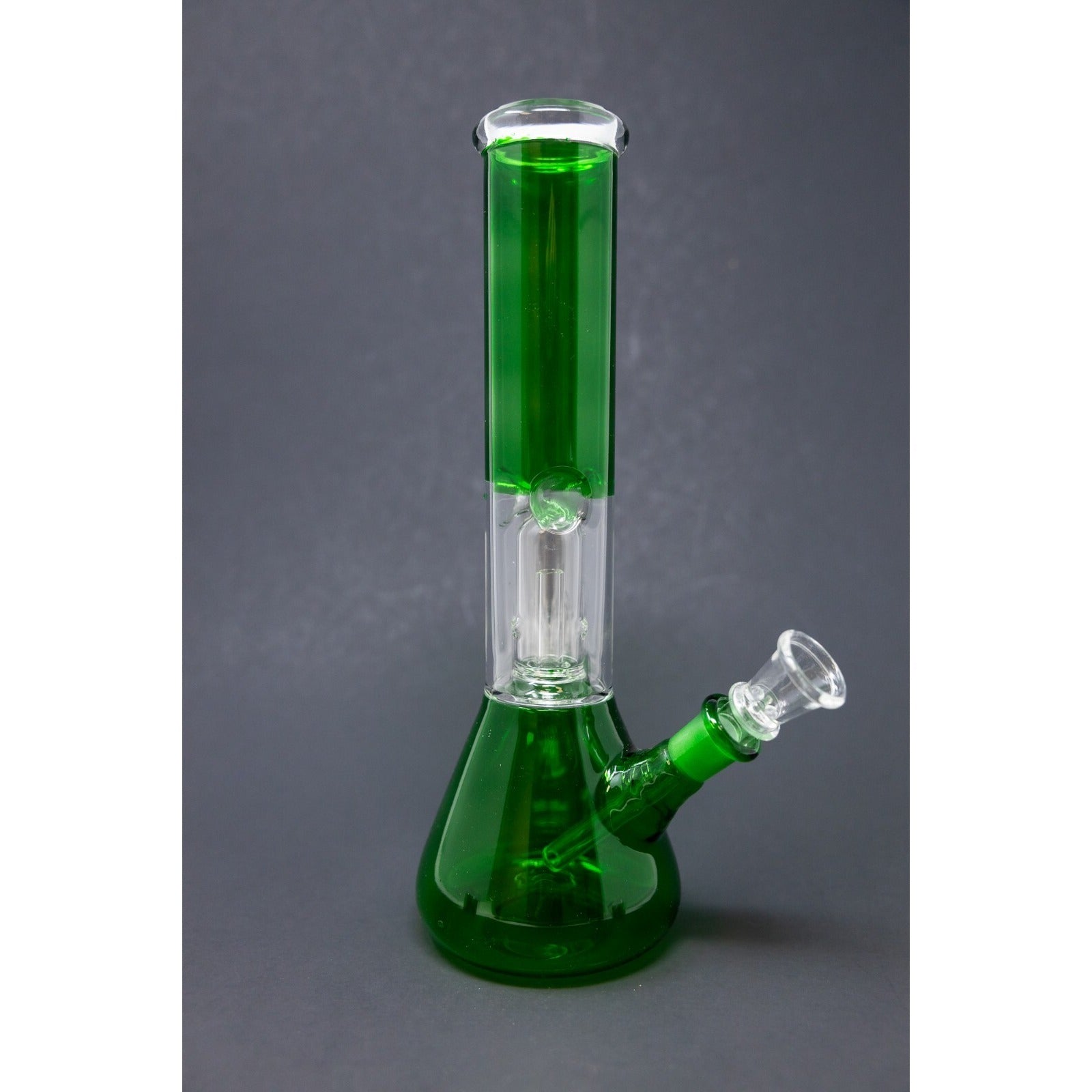 Hookah Water Pipe Glass 10" Green Single Percolator Beaker Tobacco Bong
