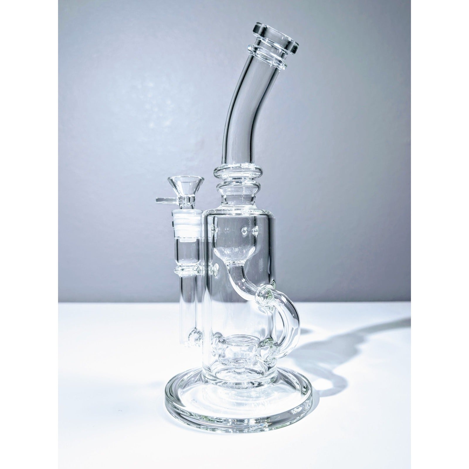10" Premium Clear Klein Recycler Tobacco Smoking Water Pipe Hookah Bubbler Bong