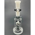 Hookah Water Pipe Glass 8" White Panda Percolator Glass Tobacco Bong