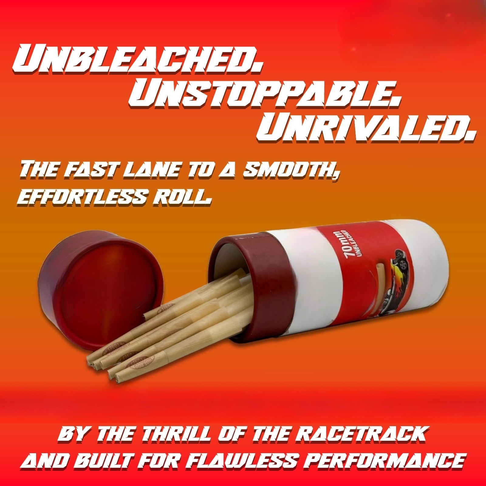 Pre-Rolled Cones Unbleached Mini Rolling Paper Cones W/ FIlter Tips 70mm-50 CT