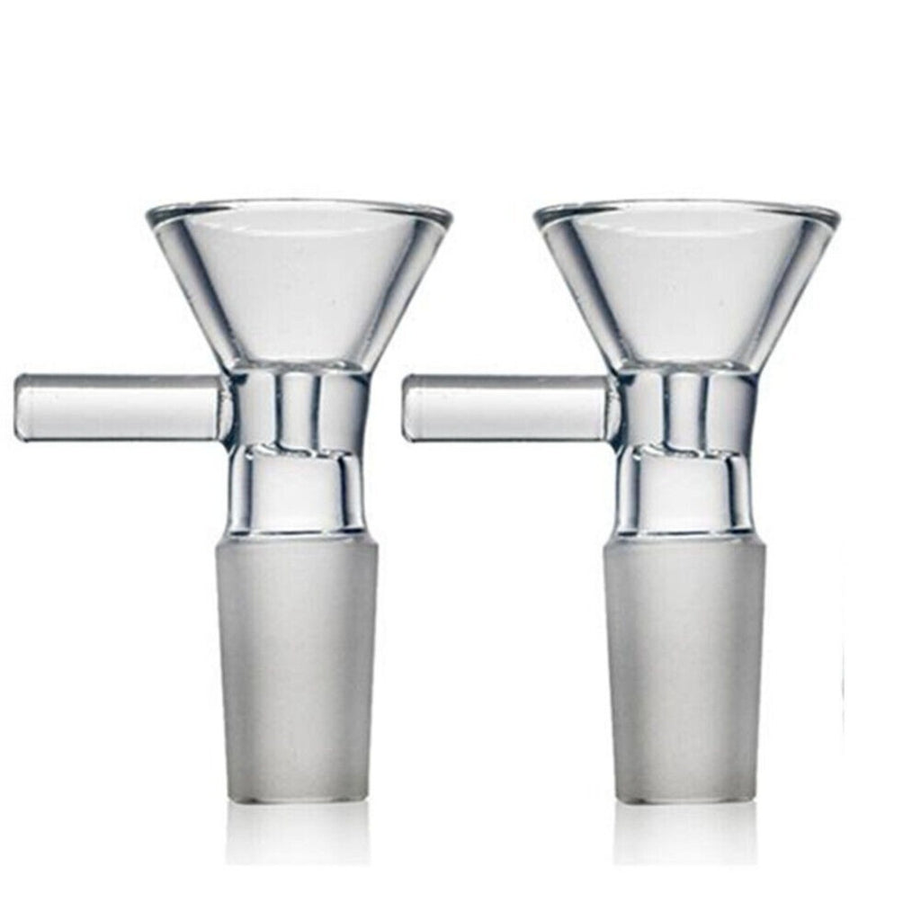 2x 14MM Male Glass Bowl For Water Pipe Hookah Bong Replacement Head US Fast Ship