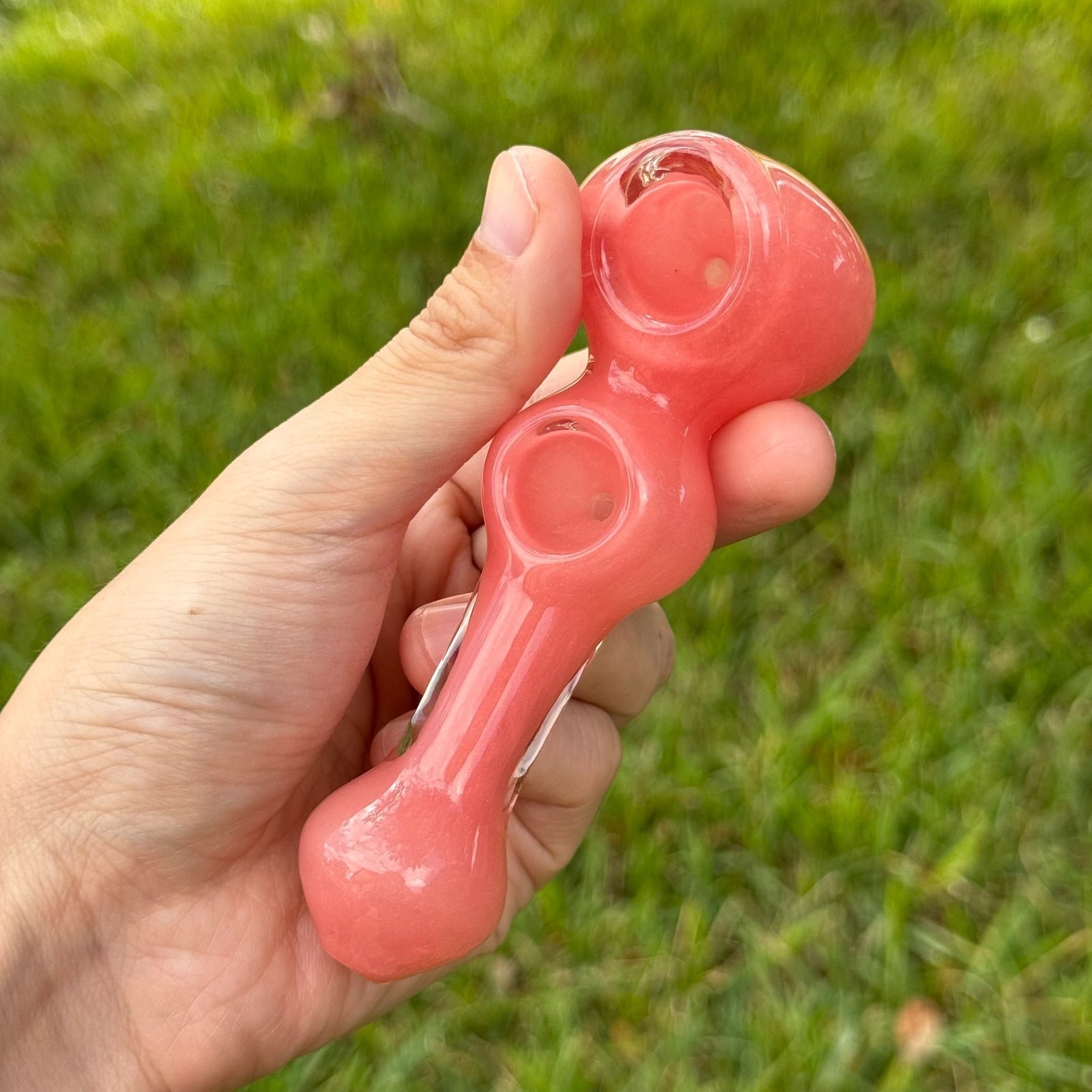 Double Bowl Glass Smoking Pipe Hand Pipe Spoon Pipe Tobacco Pipe Gift