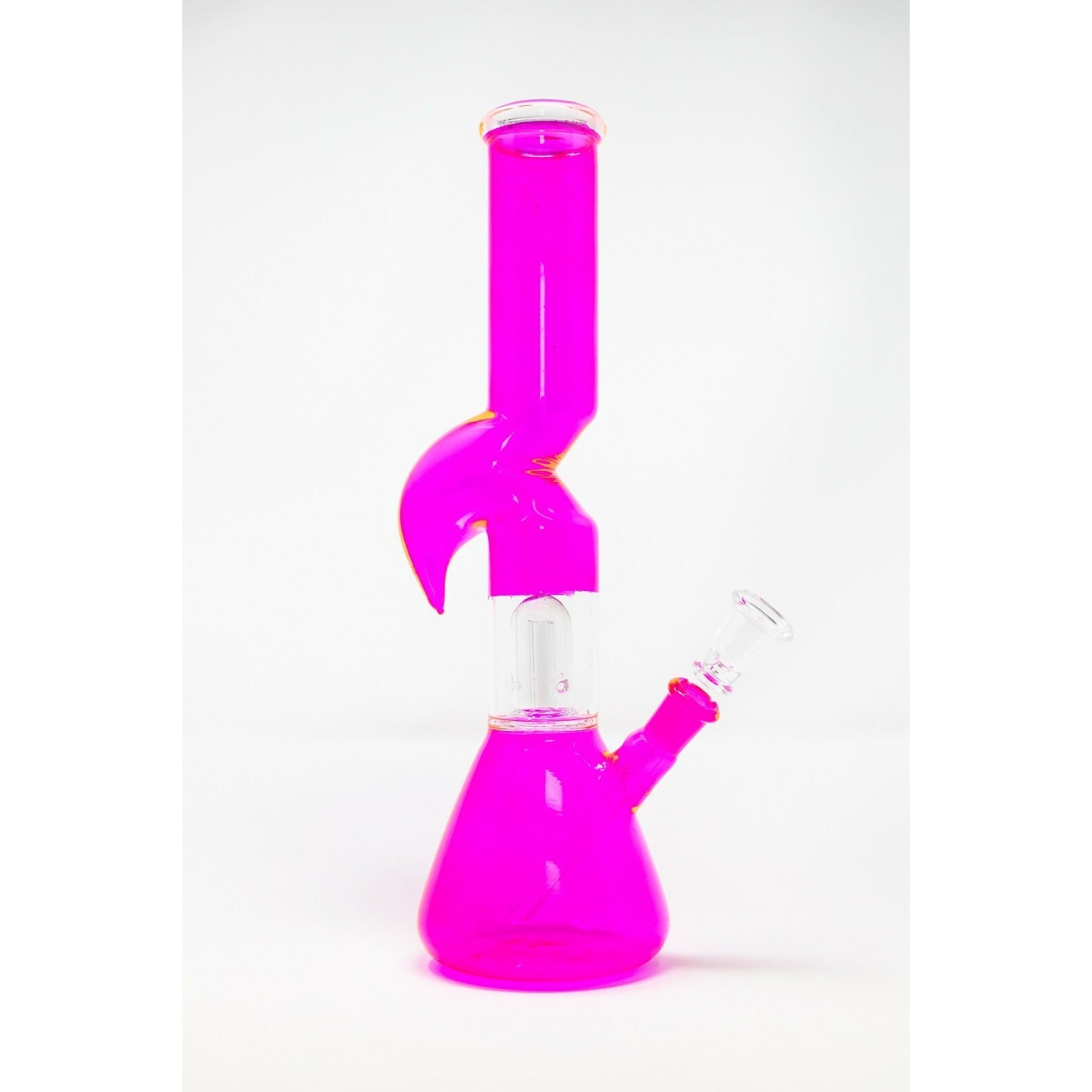 12" Neon Pink Zong Hookah Water Pipe Tobacco Bong w/ Percolator - Fast Shipping