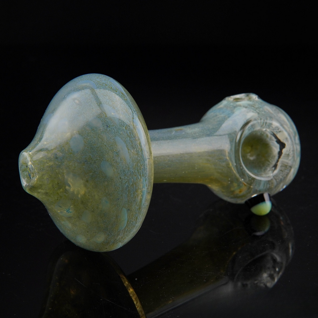 4.25" Frit Mushroom Shape Tobacco Smoking Pipe Thick Collectible Pipes.