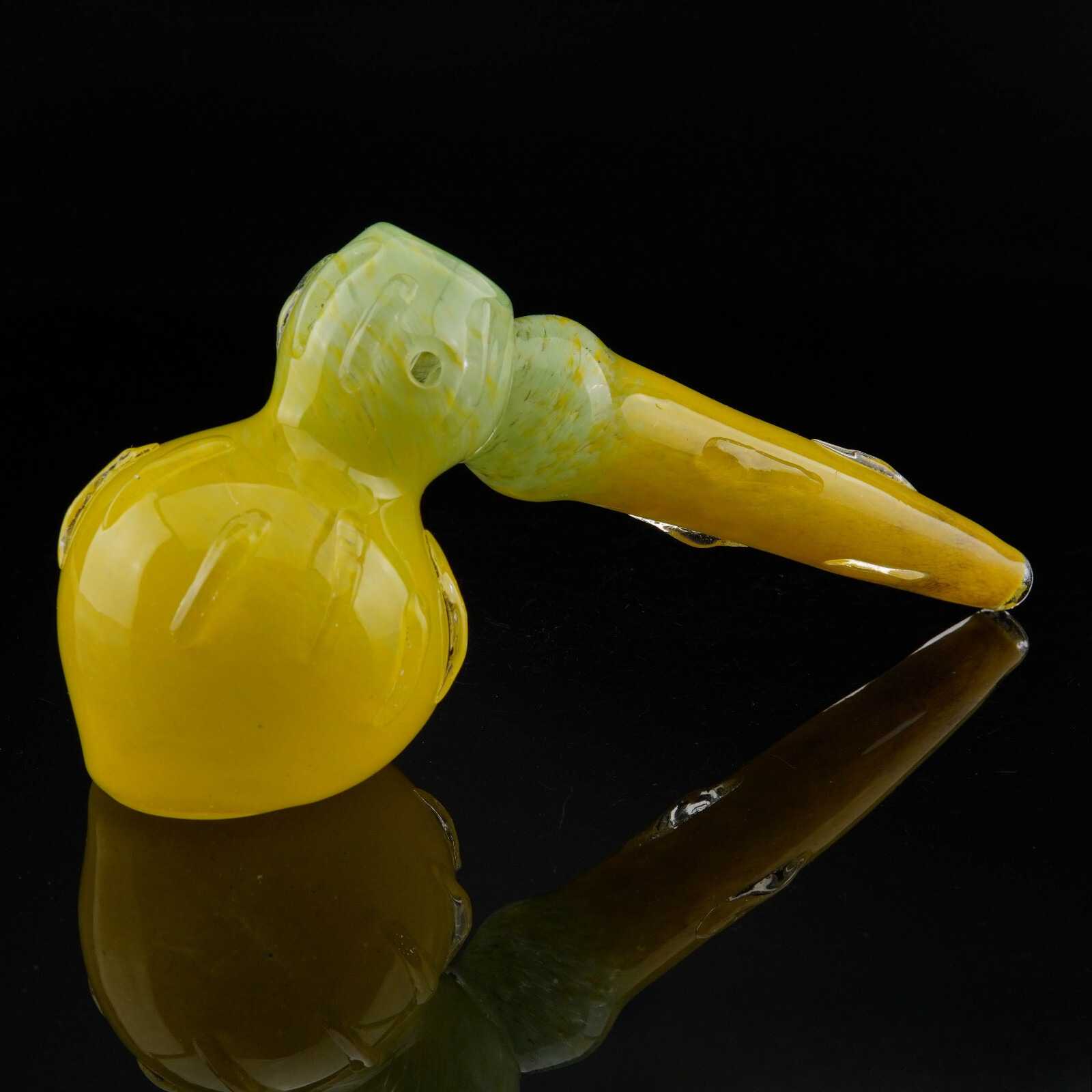 7½" Textured Hammer Bubbler Tobacco Smoking Pipe Collectible Glass Pipes.