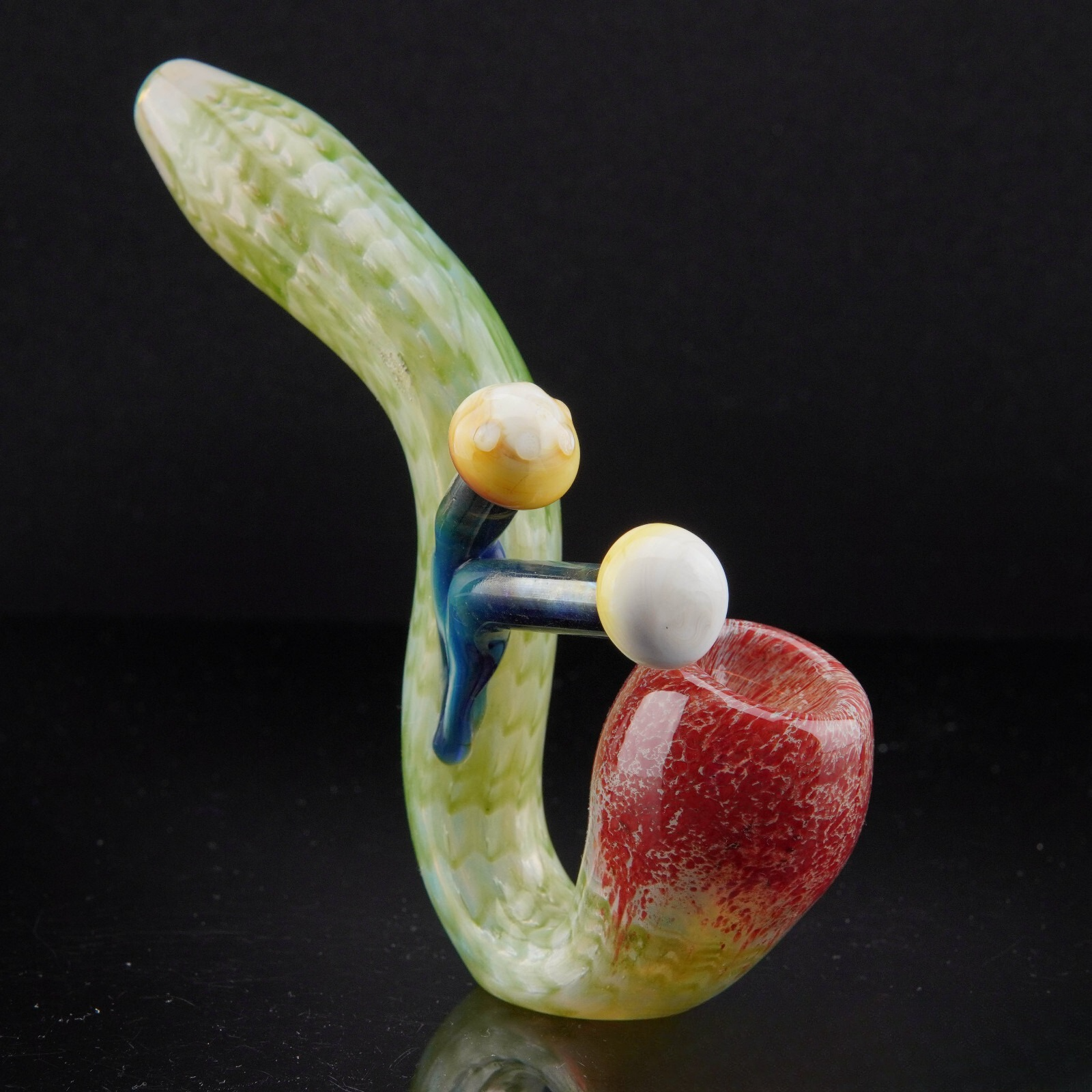 6" Mushroom Sherlock Tobacco Smoking Pipe Thick Collectible Glass Pipes.