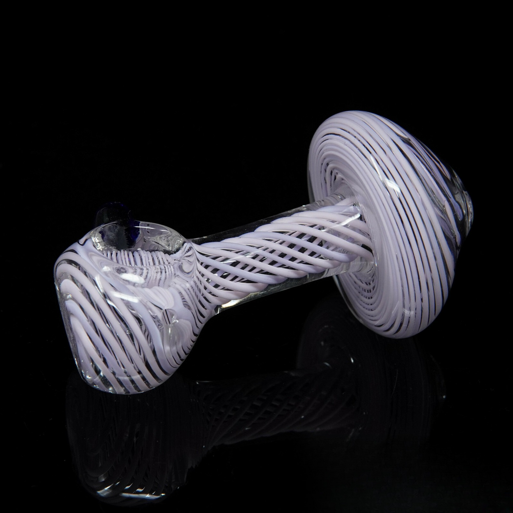 4" Neon Line Mushroom Shape Tobacco Smoking Pipe Thick Collectible Pipes.