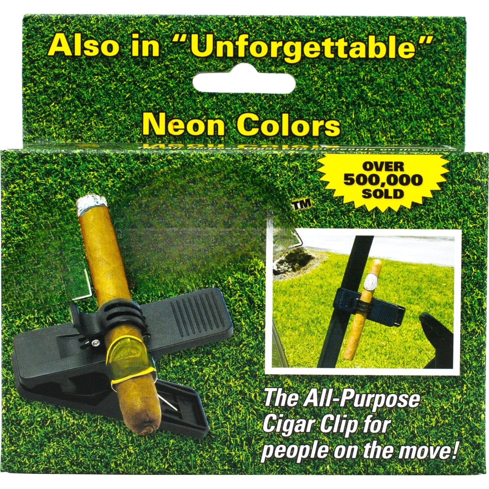 Cigar Minder Clip – Clamp Holder for Golf Carts or Boats - BLACK