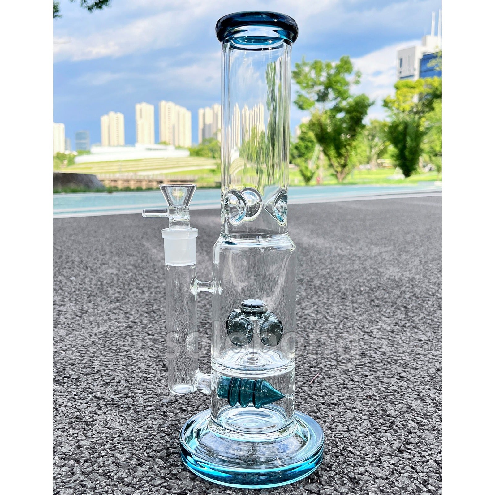 13 inch Heavy Glass Bong Beaker 1.8lb Smoking Water Pipe Thick Hookah 18mm Bowl