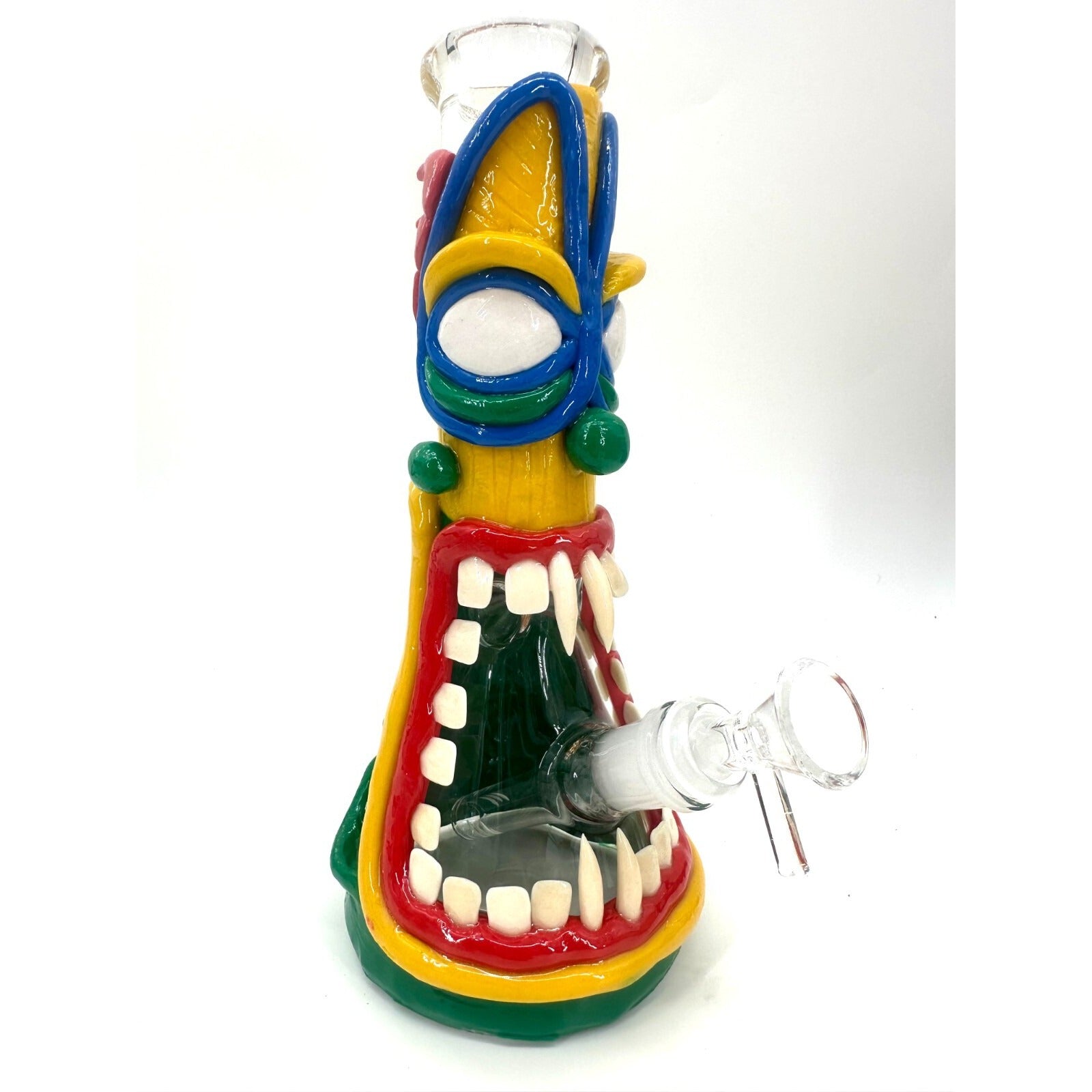 10in 3D Glass Bongs Smoking Glass Water Pipe with 14mm catcher High Quality