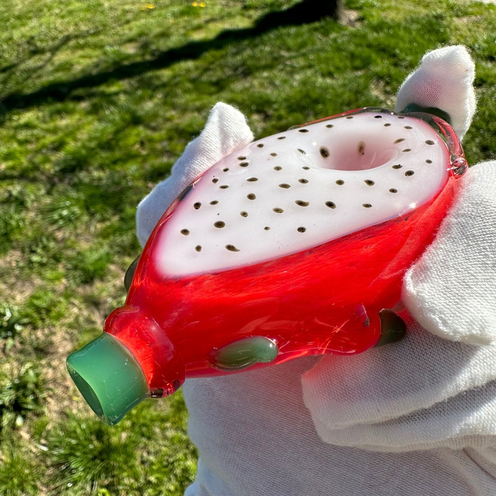 Handmde Dragon Fruit Glass Pipe Smoking Hand Spoon Pipe Tobacco Smoke Bowl