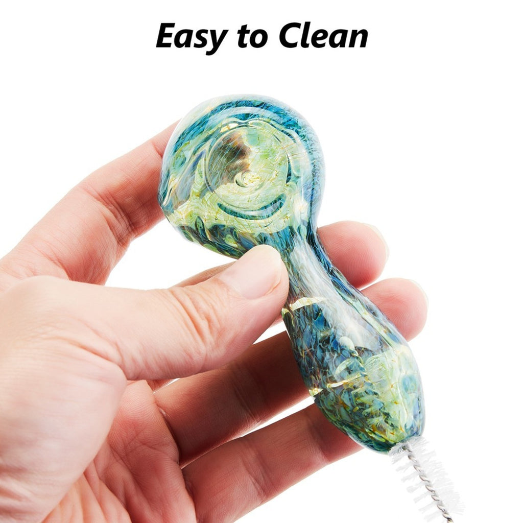 4 Inch Tobacco Smoking Glass Pipe Gorgeous Bowl Collectible Handmade Pipes