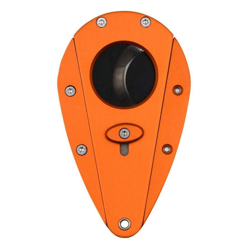 Xi1 Orange Cigar Cutter-Black Steel Blades - Lifetime Warranty!