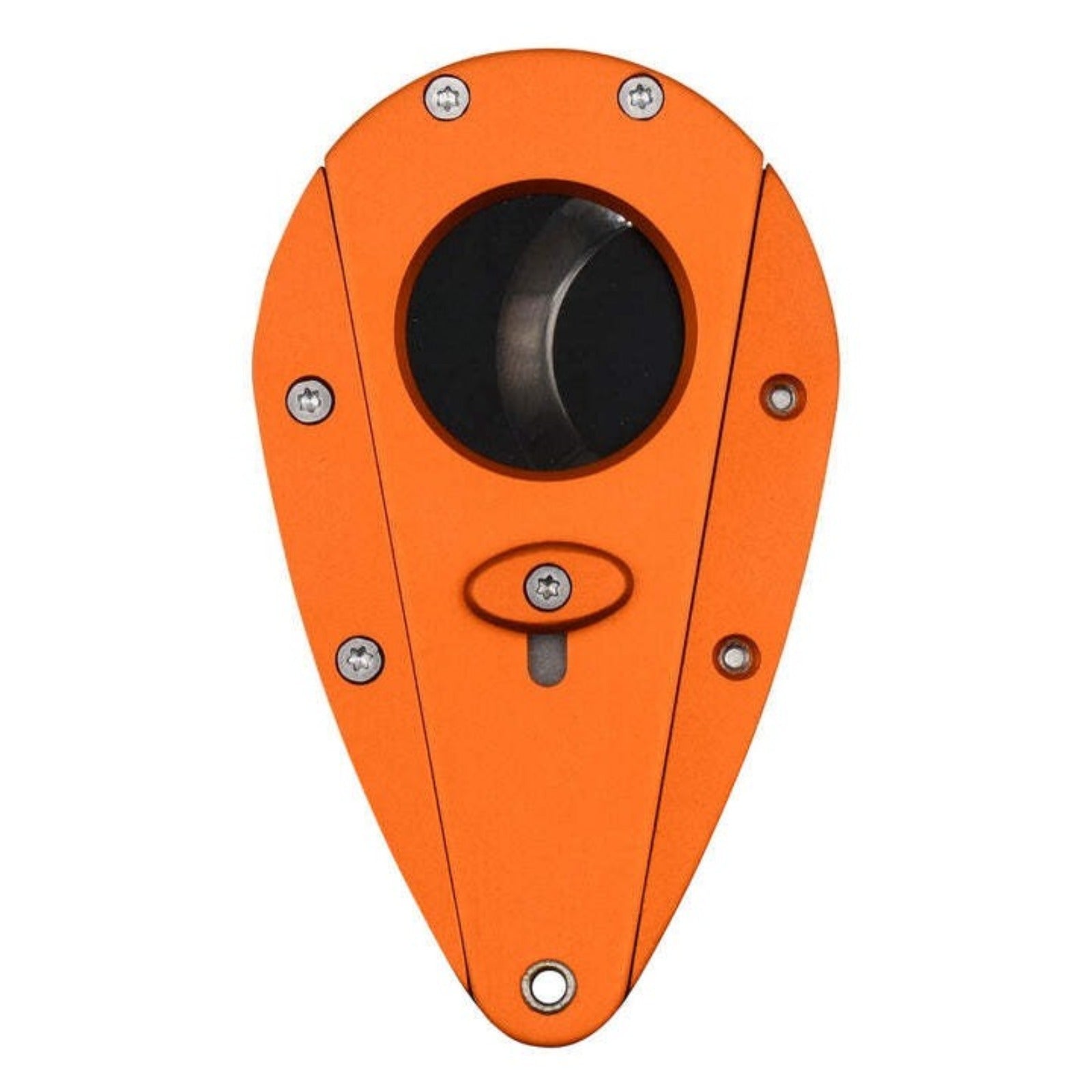 Xi1 Orange Cigar Cutter-Black Steel Blades - Lifetime Warranty!