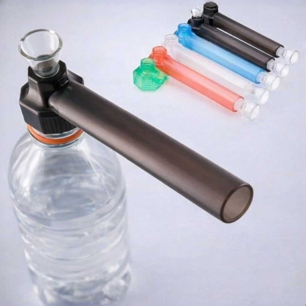 Top Puff Screw-on Water Bottle Converter Glass Bong Hookah Black 3 Pack