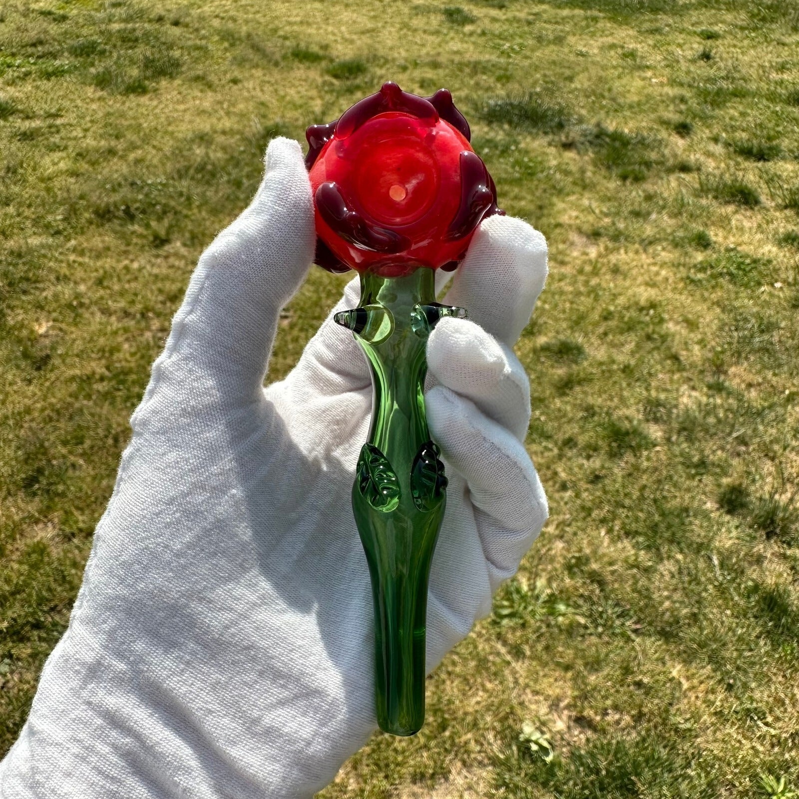 The Rosa Glass Pipe Smoking Hand Spoon Pipe Tobacco Glass Smoke Bowl Gift