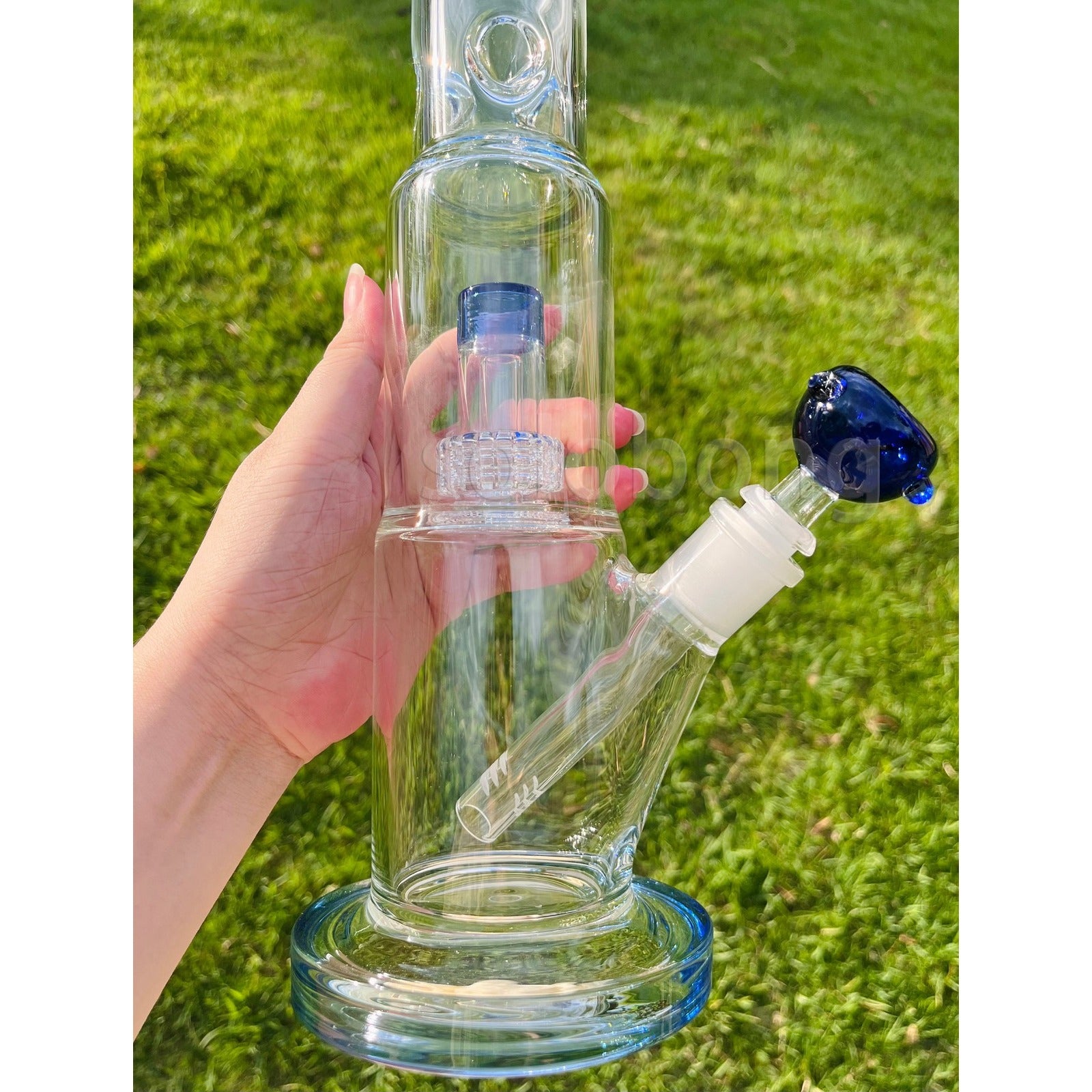 15'' Heavy Glass Bong Smoking Hookah Thick Percolate Water Pipe Beaker 14mm Bowl