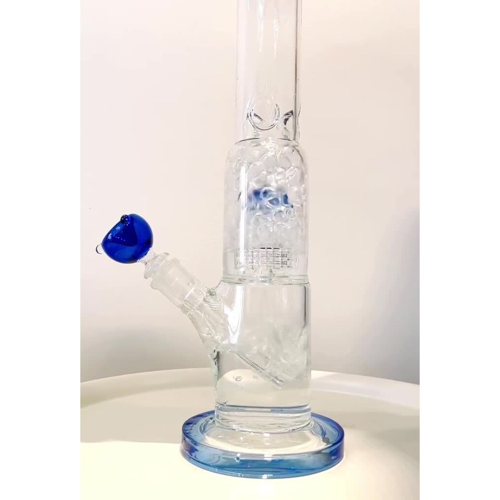 15'' Heavy Glass Bong Smoking Hookah Thick Percolate Water Pipe Beaker 14mm Bowl