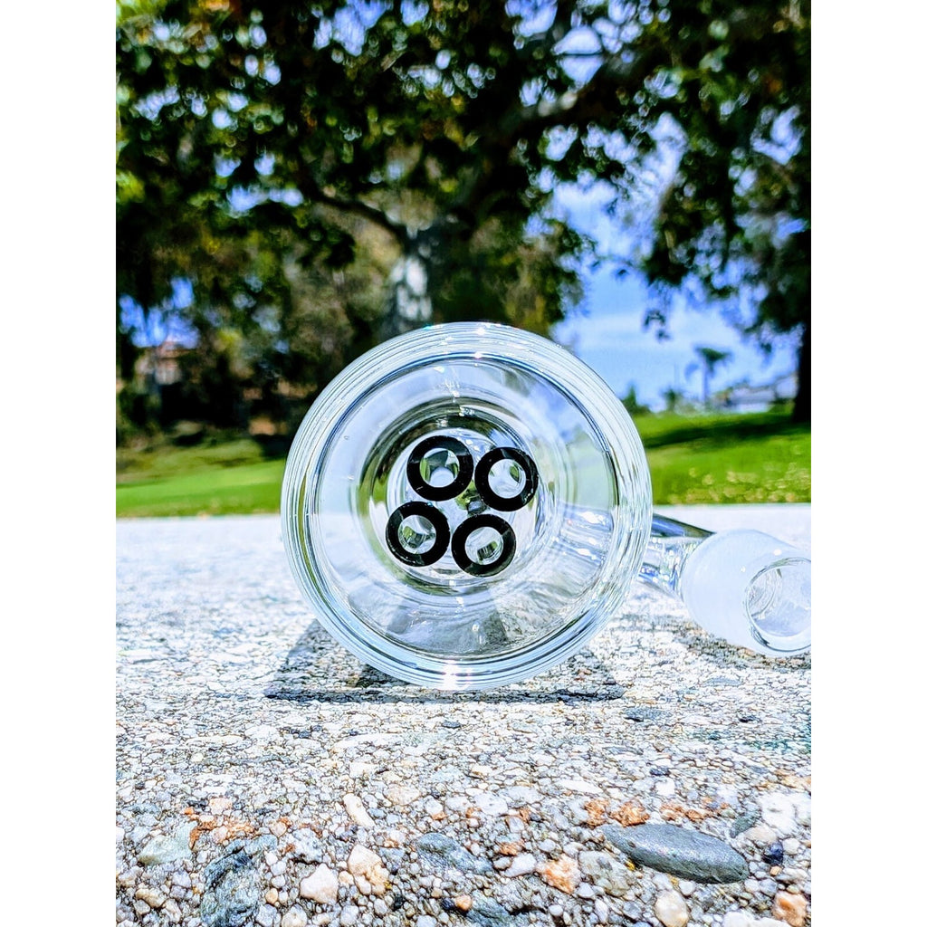 Premium Thick 14mm 90° Black Quad Tree Perc Ash Catcher Tobacco Water Pipe Bong