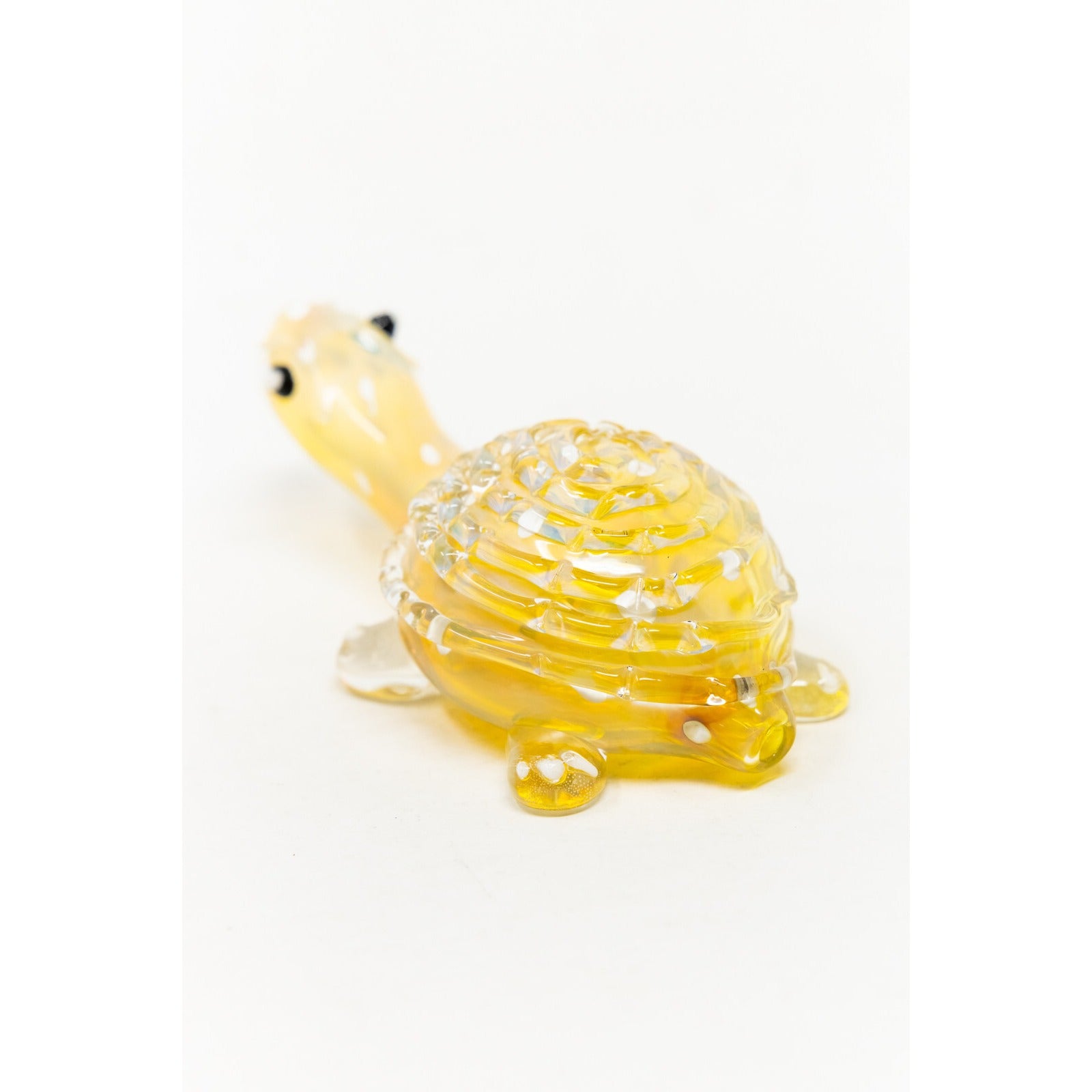 5.5" FUMED Yellow Turtle Collectible Thick Glass TOBACCO Smoking Hand Pipe