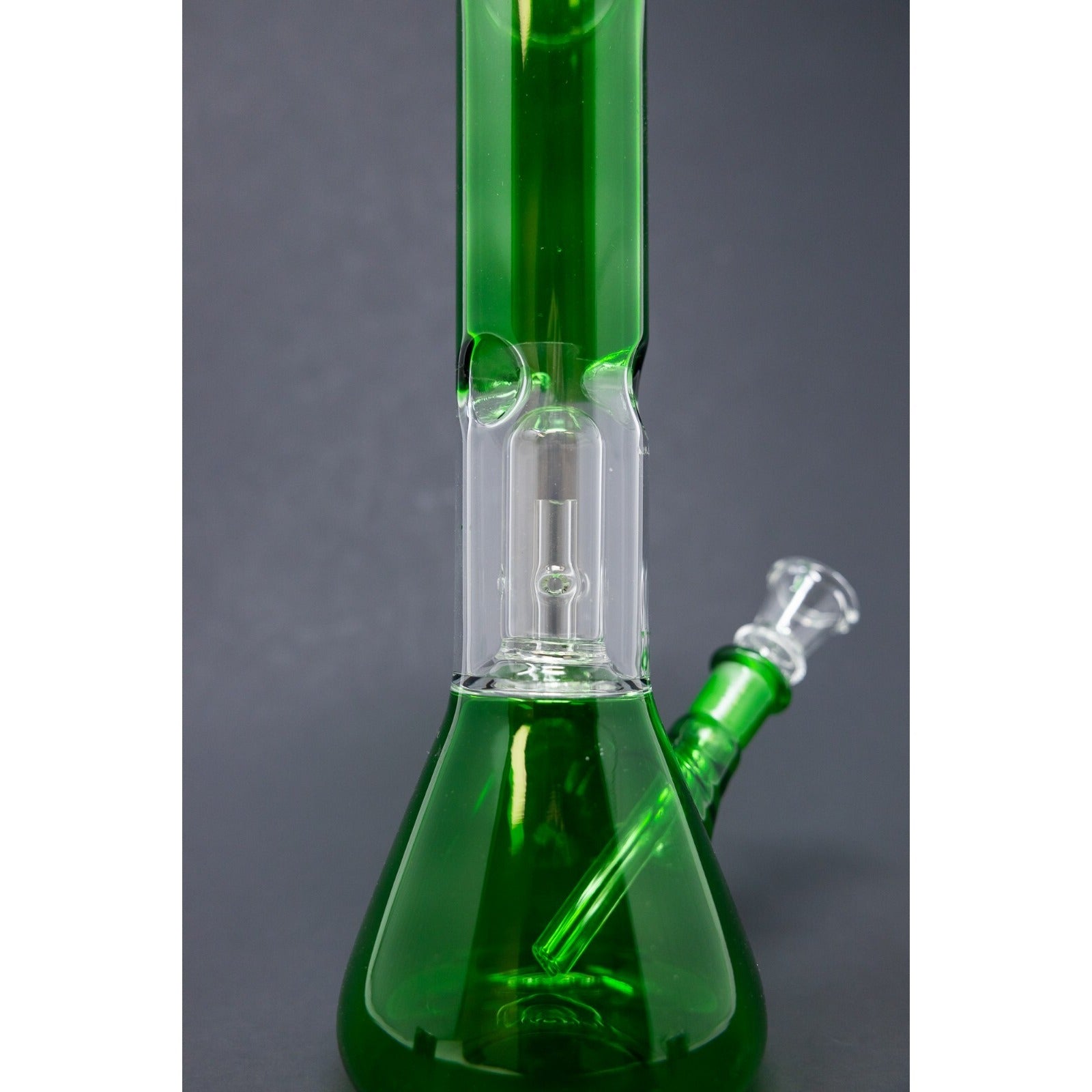 Hookah Water Pipe Glass 10" Green Single Percolator Beaker Tobacco Bong
