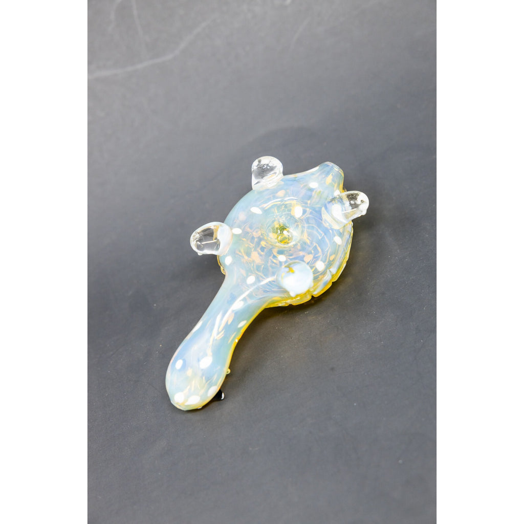 5.5" FUMED Yellow Turtle Collectible Thick Glass TOBACCO Smoking Hand Pipe