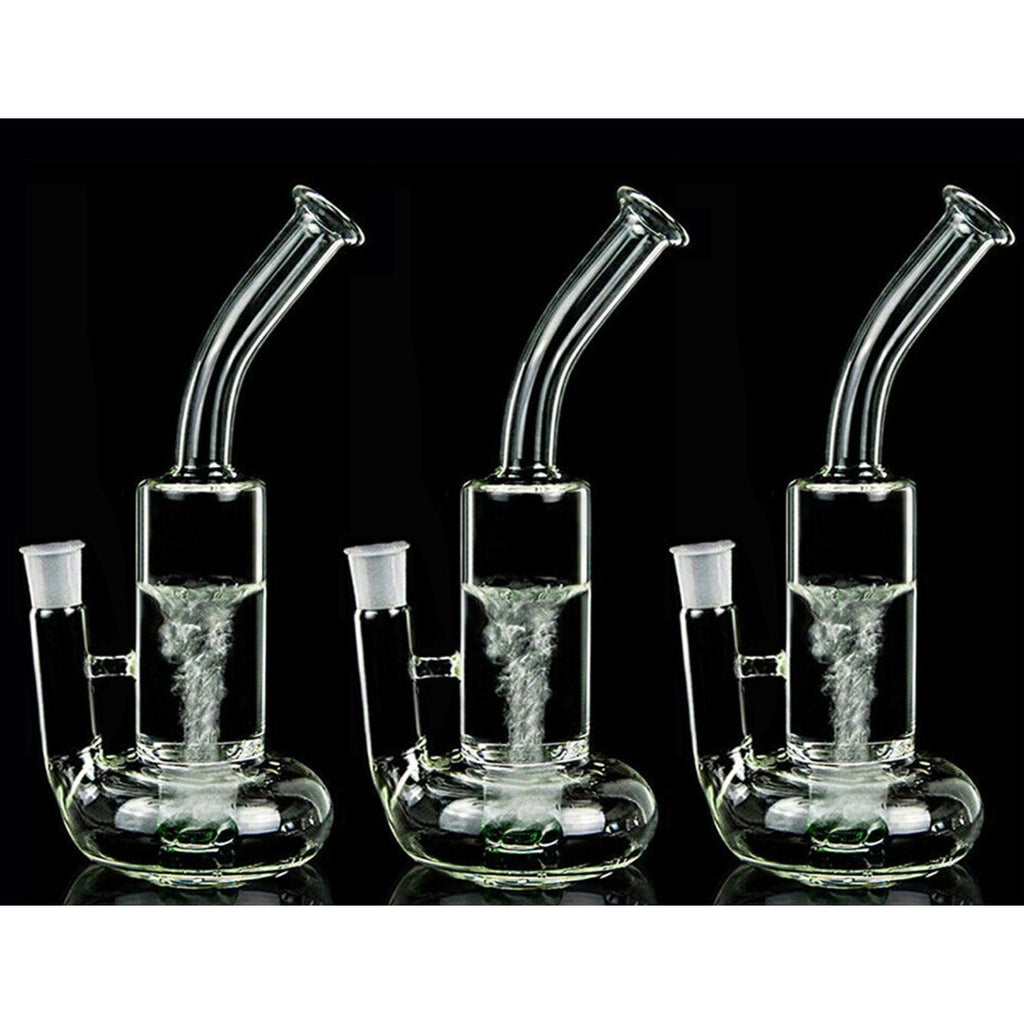 10.5" Heavy Glass Bong Smoking Hookah Percolate Rotation Water Pipes 18mm bowl