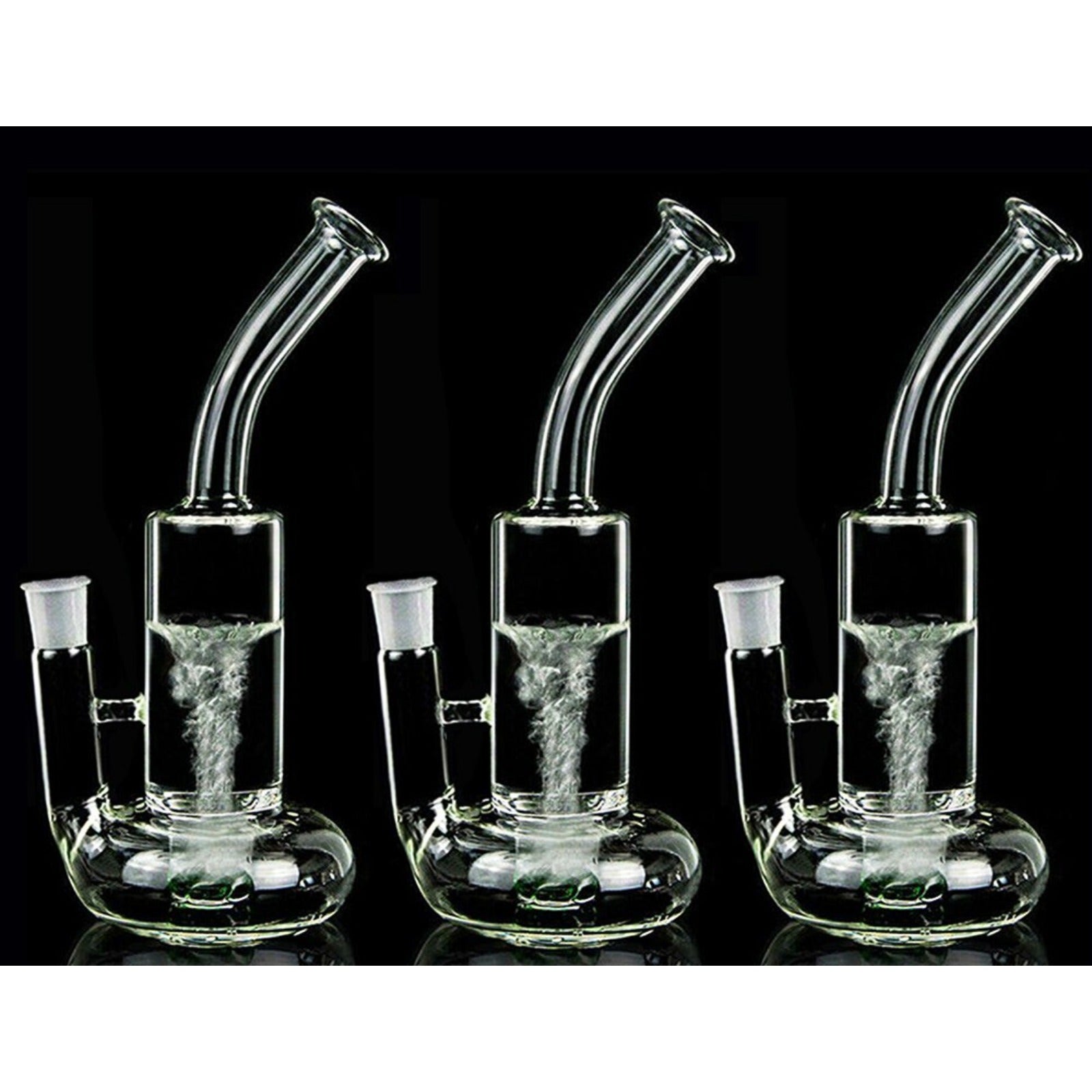 10.5" Heavy Glass Bong Smoking Hookah Percolate Rotation Water Pipes 18mm bowl